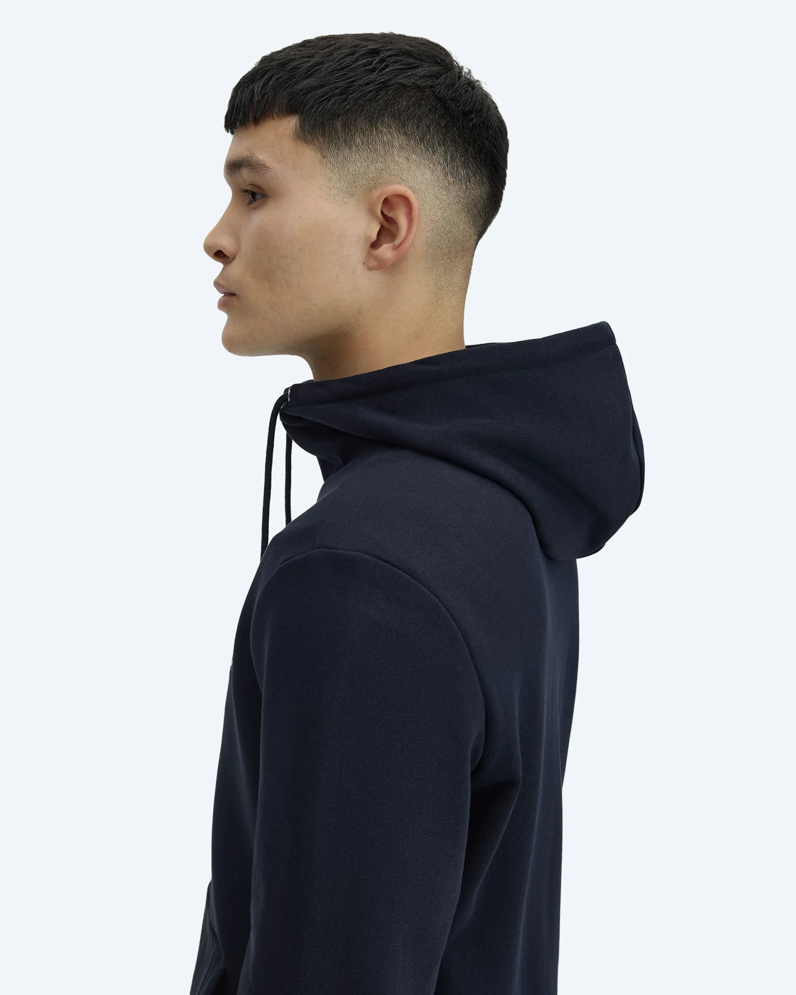 Fred Perry Hooded Zip Through Sweatshirt Navy