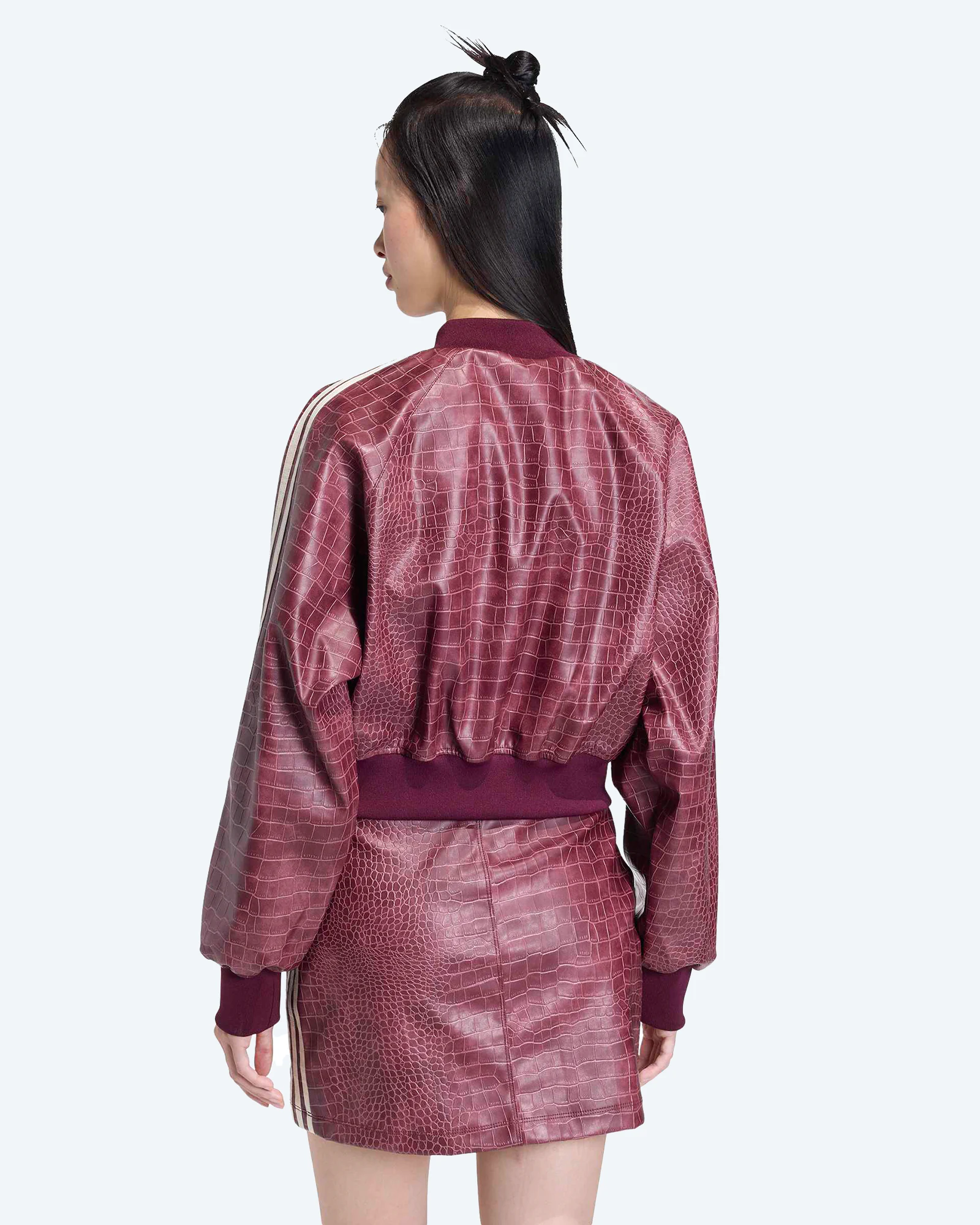 SST Pleather Jacket Maroon