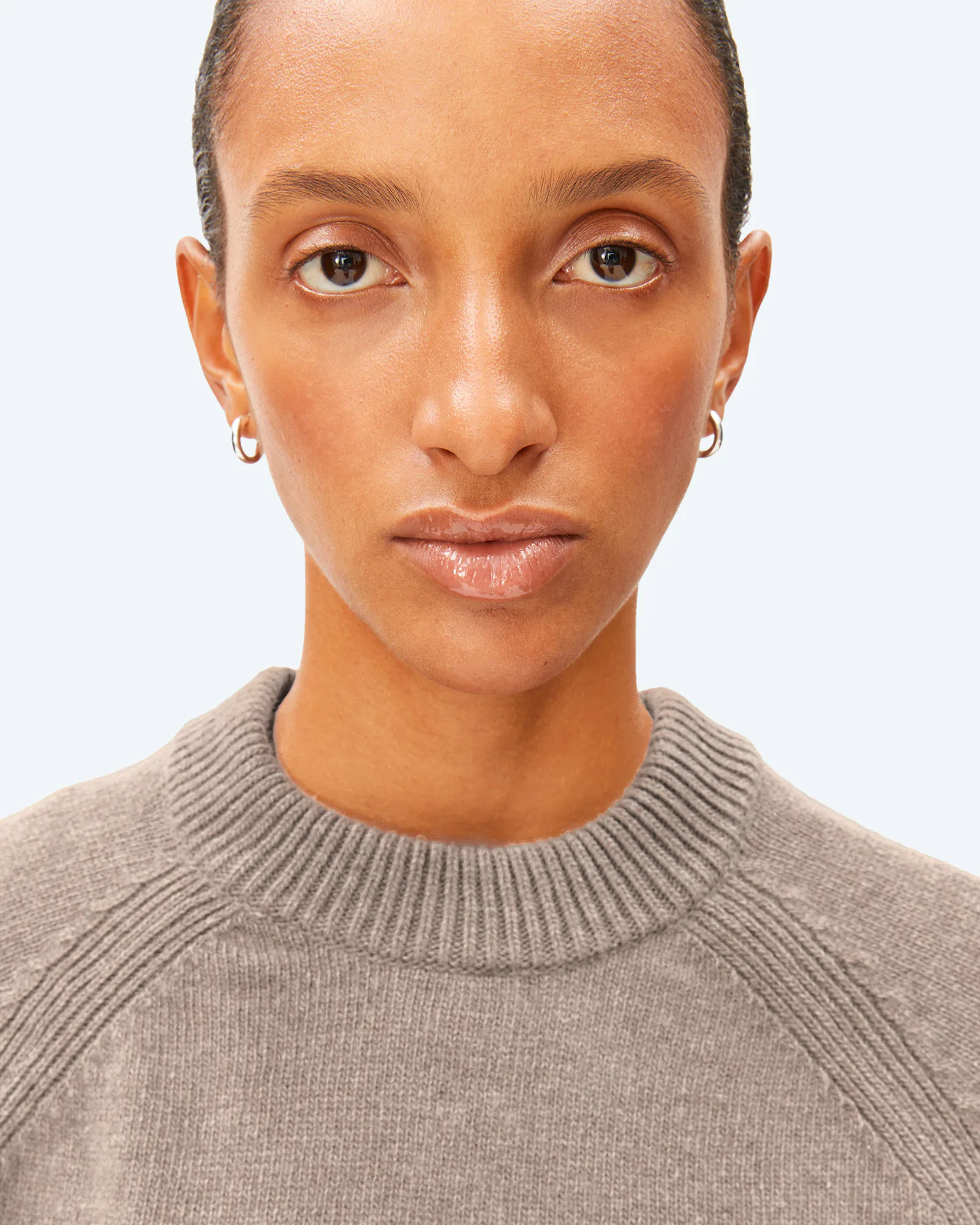 Wool Knit Sweatshirt Soft Nougat
