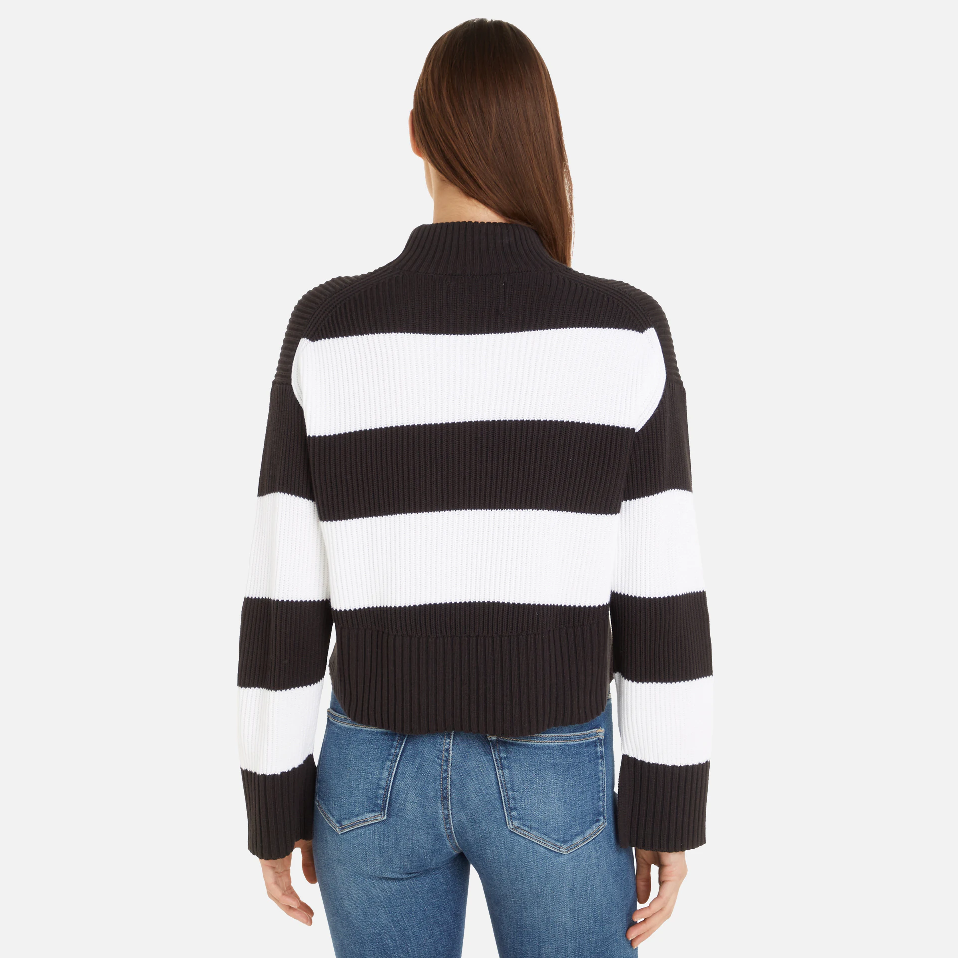 Sweater Jeans White Label Stripes Calvin Chunky Black/Bright Klein
