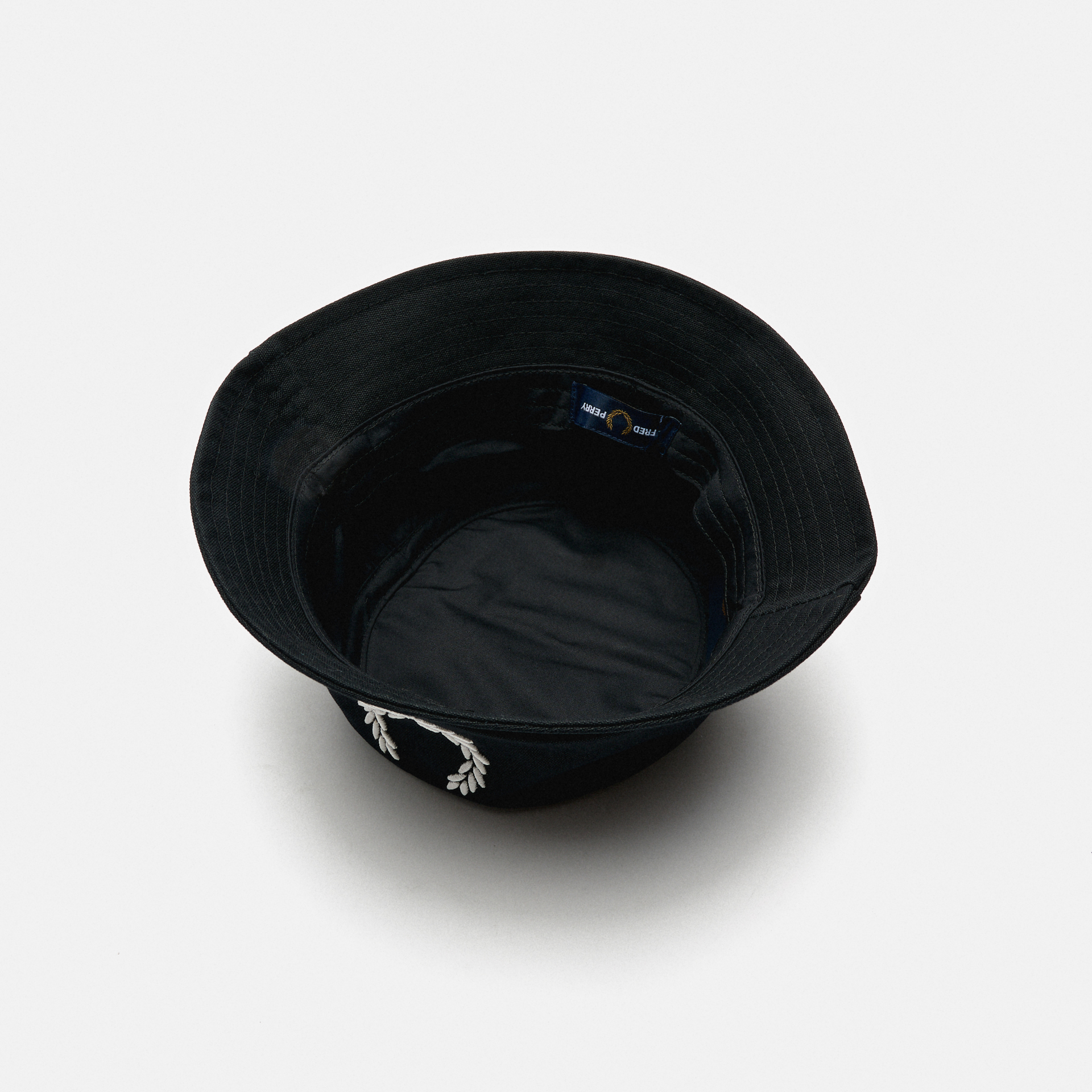 Fred Perry Bold Branding Canvas Bucket Hat Black/Snow White