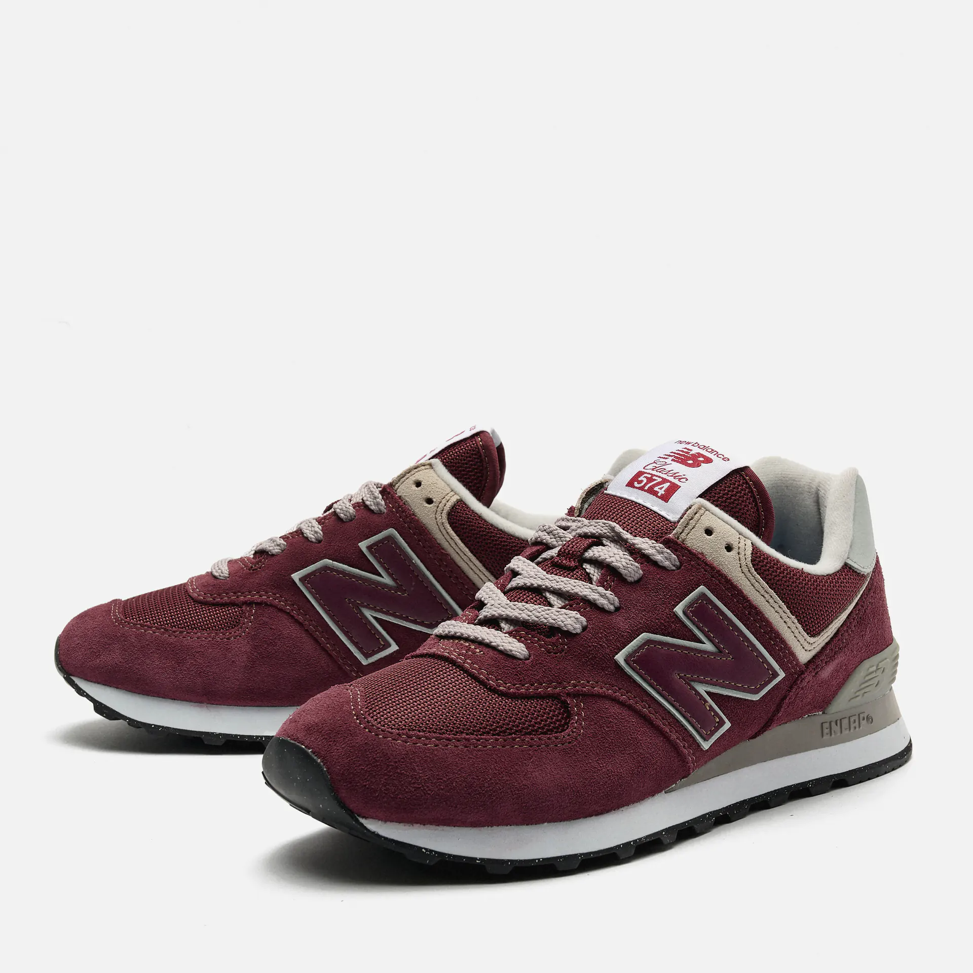 New Balance ML574 EVM Sneaker Burgundy/Corewhite