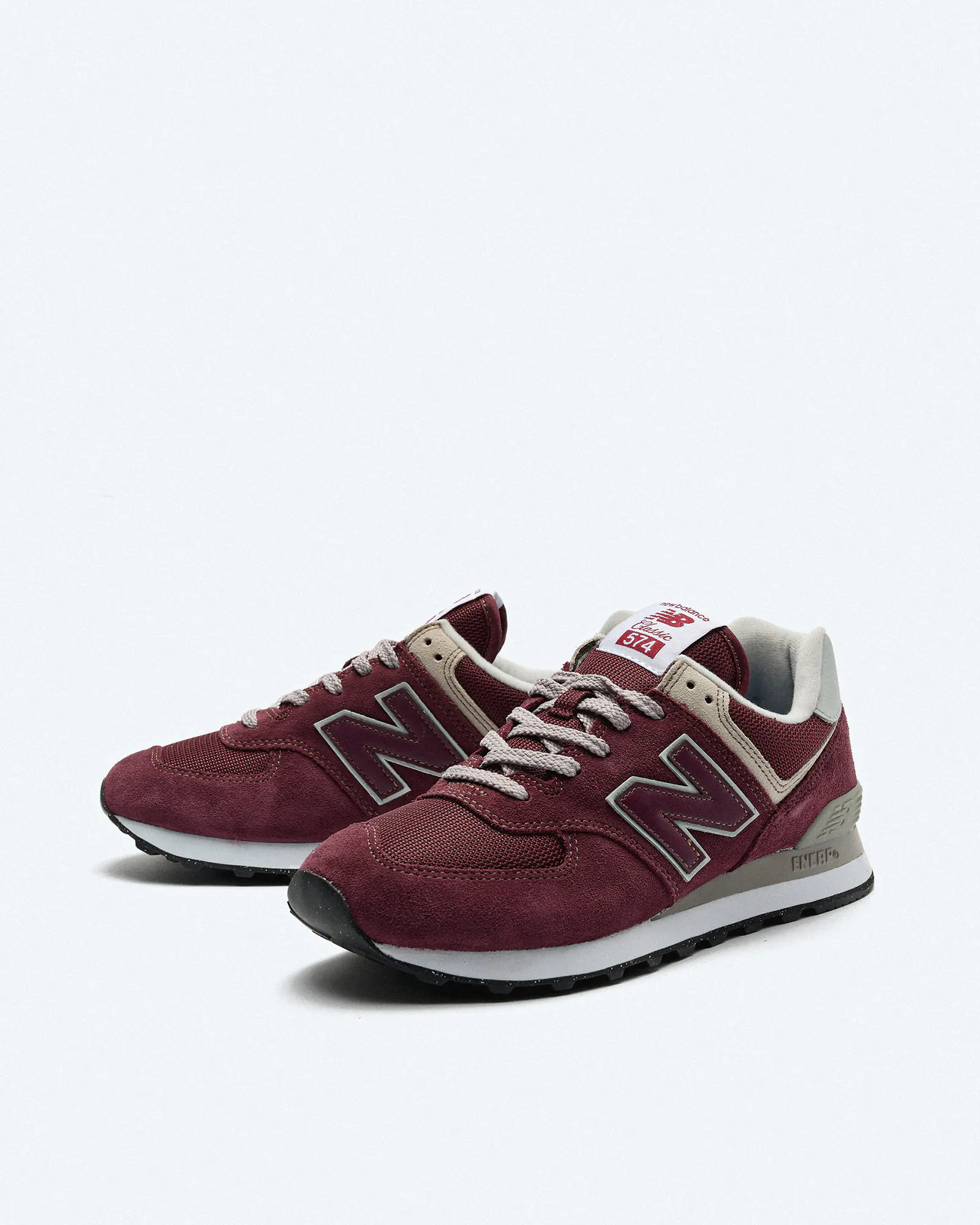 New Balance ML574 EVM Sneaker Burgundy/Corewhite New Balance ML574 EVM Sneaker Burgundy/Corewhite