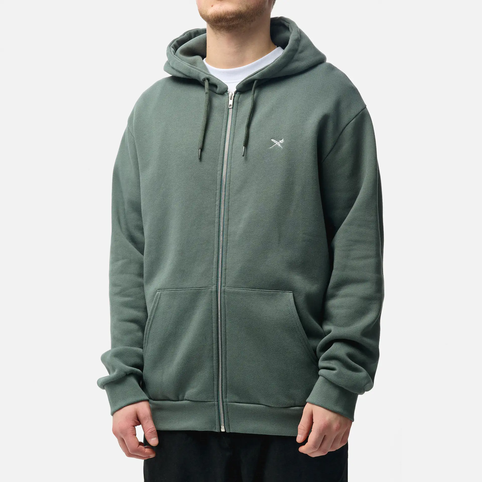 Iriedaily Mini Flag Zip Hoodie Jungle Green