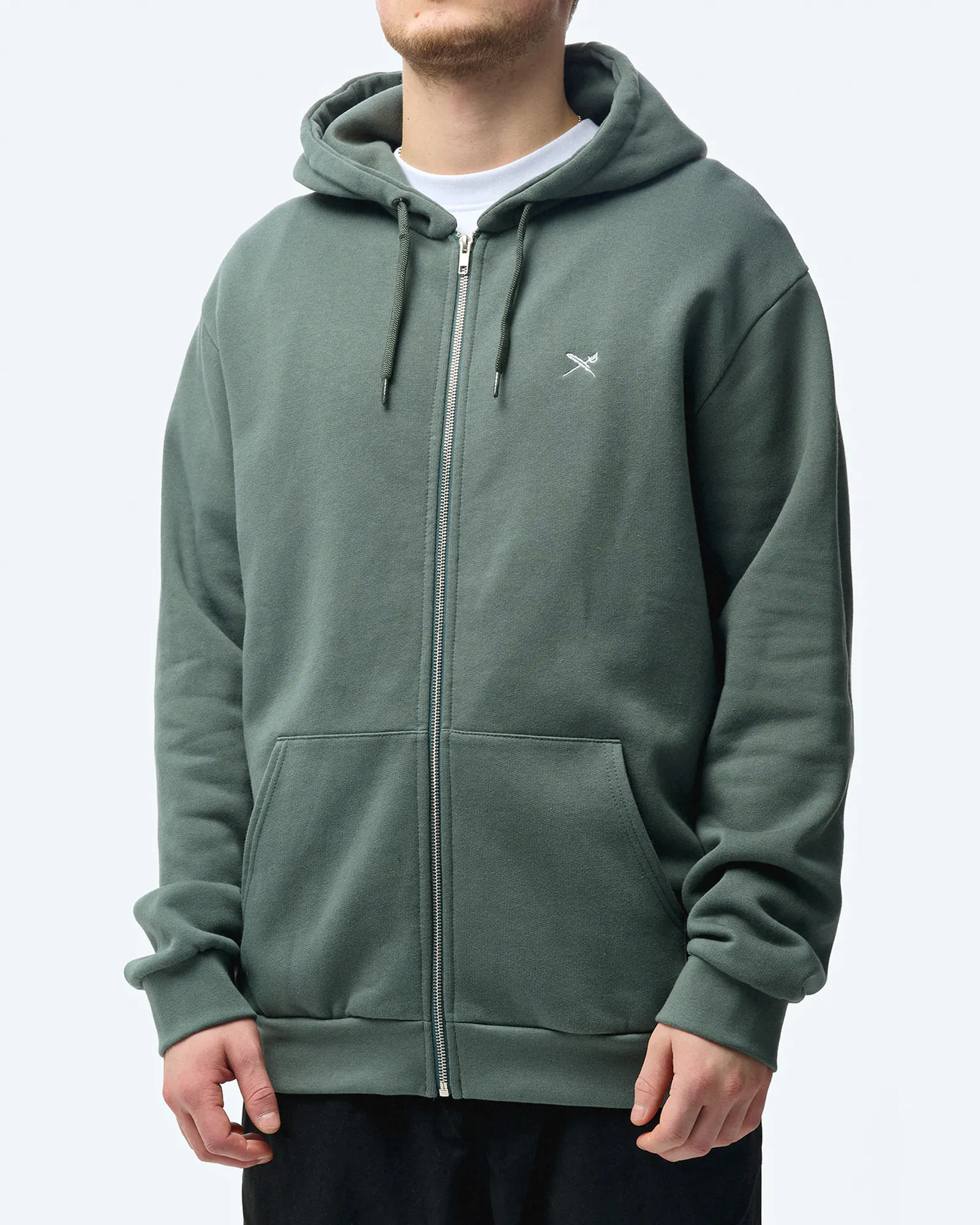 Iriedaily Mini Flag Zip Hoodie Jungle Green