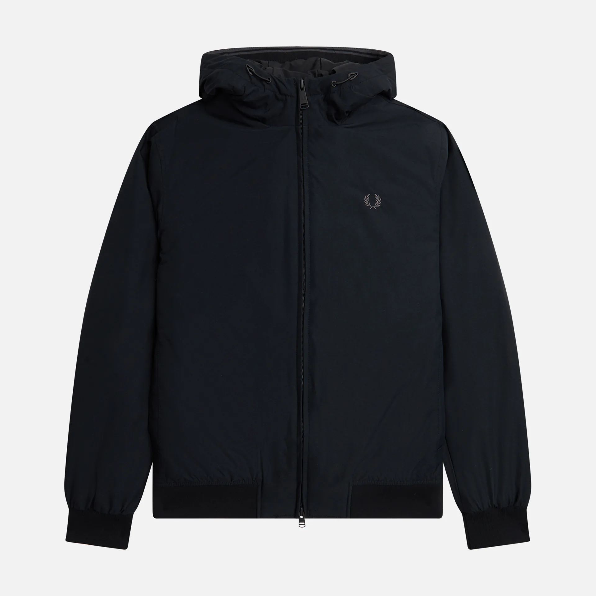 Fred Perry Padded Hooded Brentham Jacket Black/Gunmetal