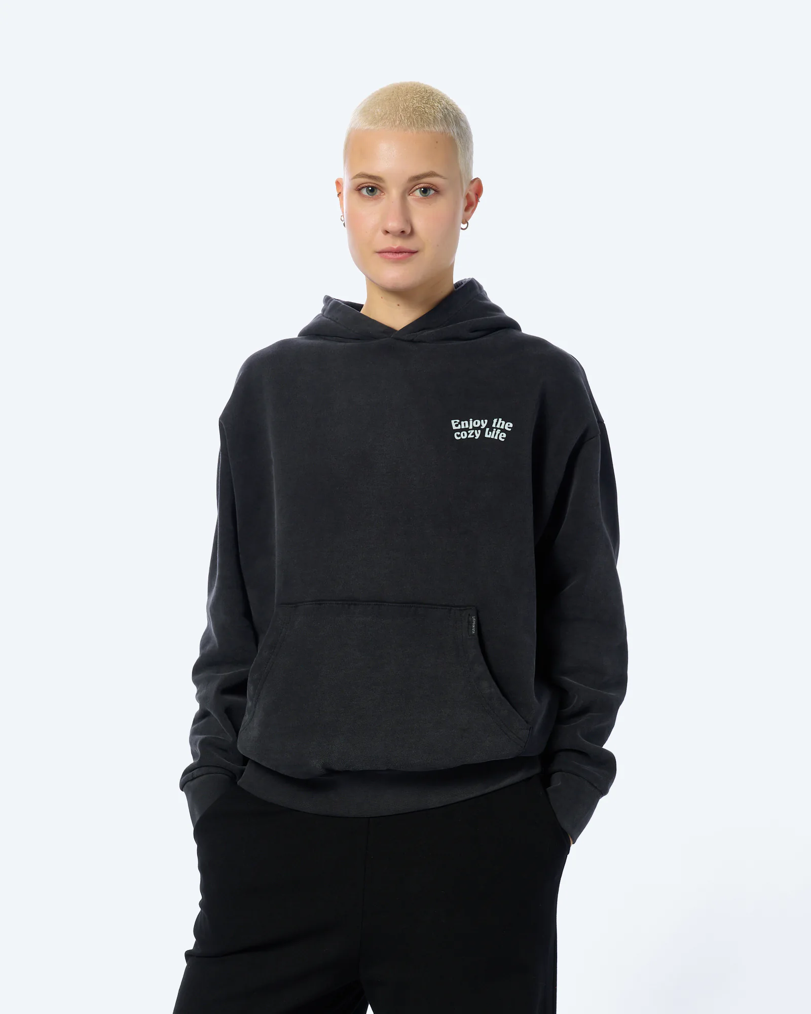 Kleinigkeit Cozy Life Hoodie Black Dyed