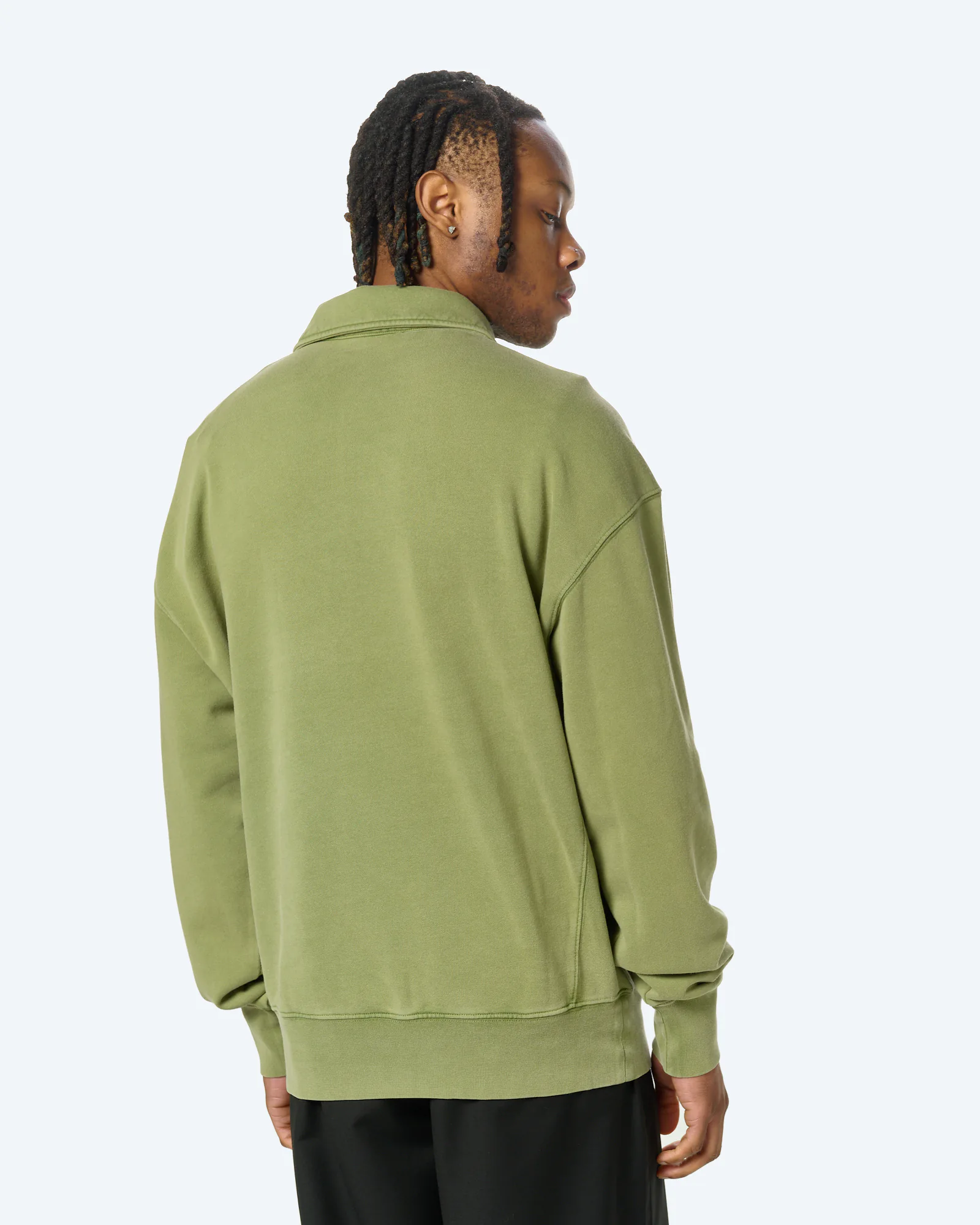 ARMEDANGELS ICONIC Å GMT DYE ZIP TROYER Fatigue Green Washed