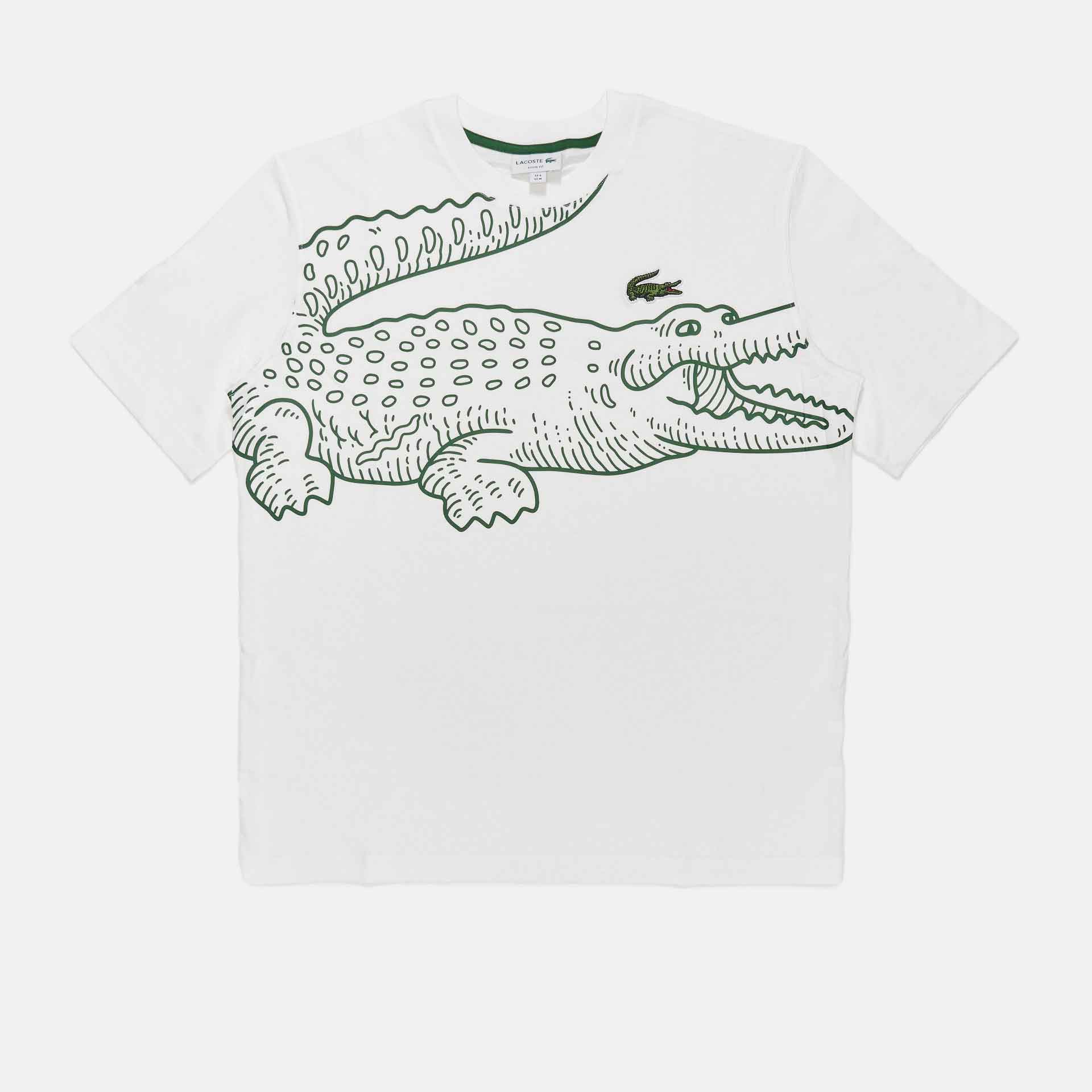 Croco Lacoste White T-Shirt