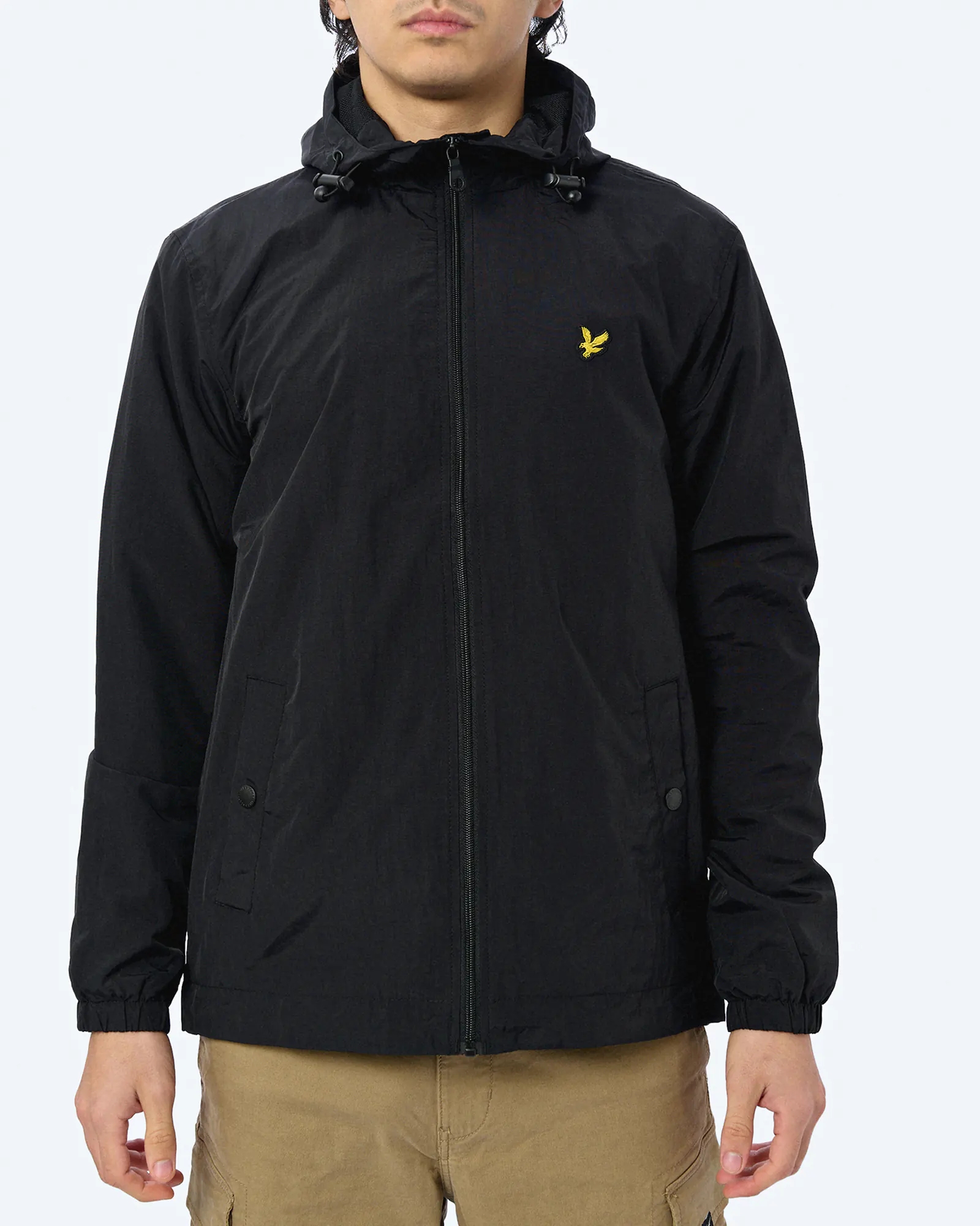 Lyle & Scott Zip Through Hooded Jacket Jet Black Lyle & Scott Zip Through Hooded Jacket Jet Black