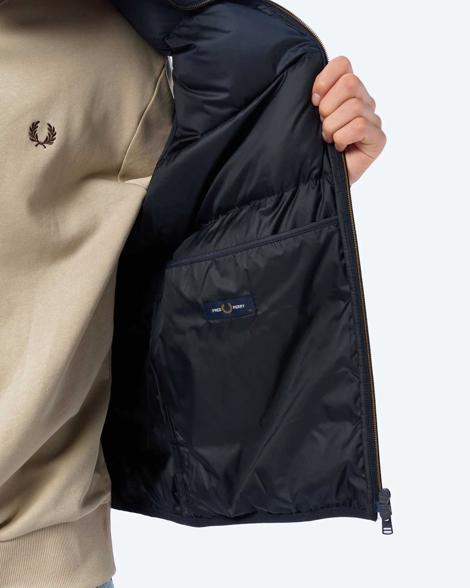 Fred Perry Insulated Gilet Vest Navy