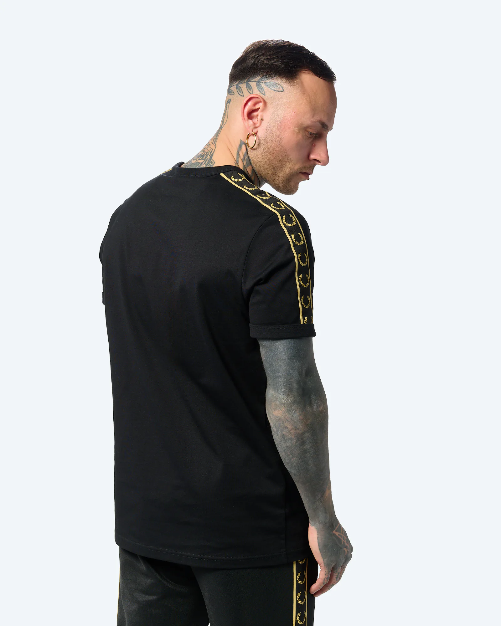 Fred Perry Contrast Tape Ringer T-Shirt Black/Champagne