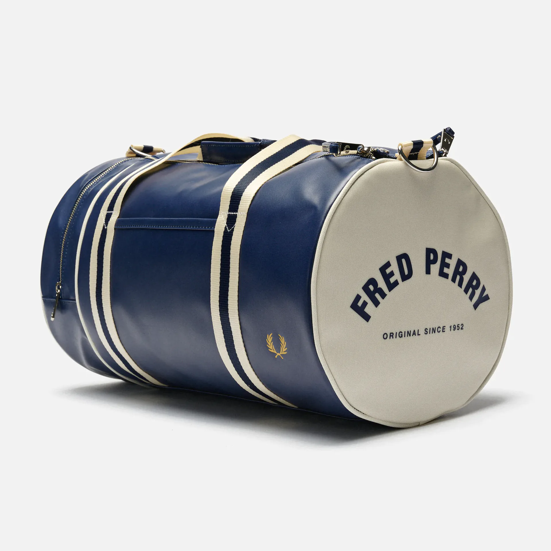Fred Perry Classic Barrel Bag Carbon/Ecru