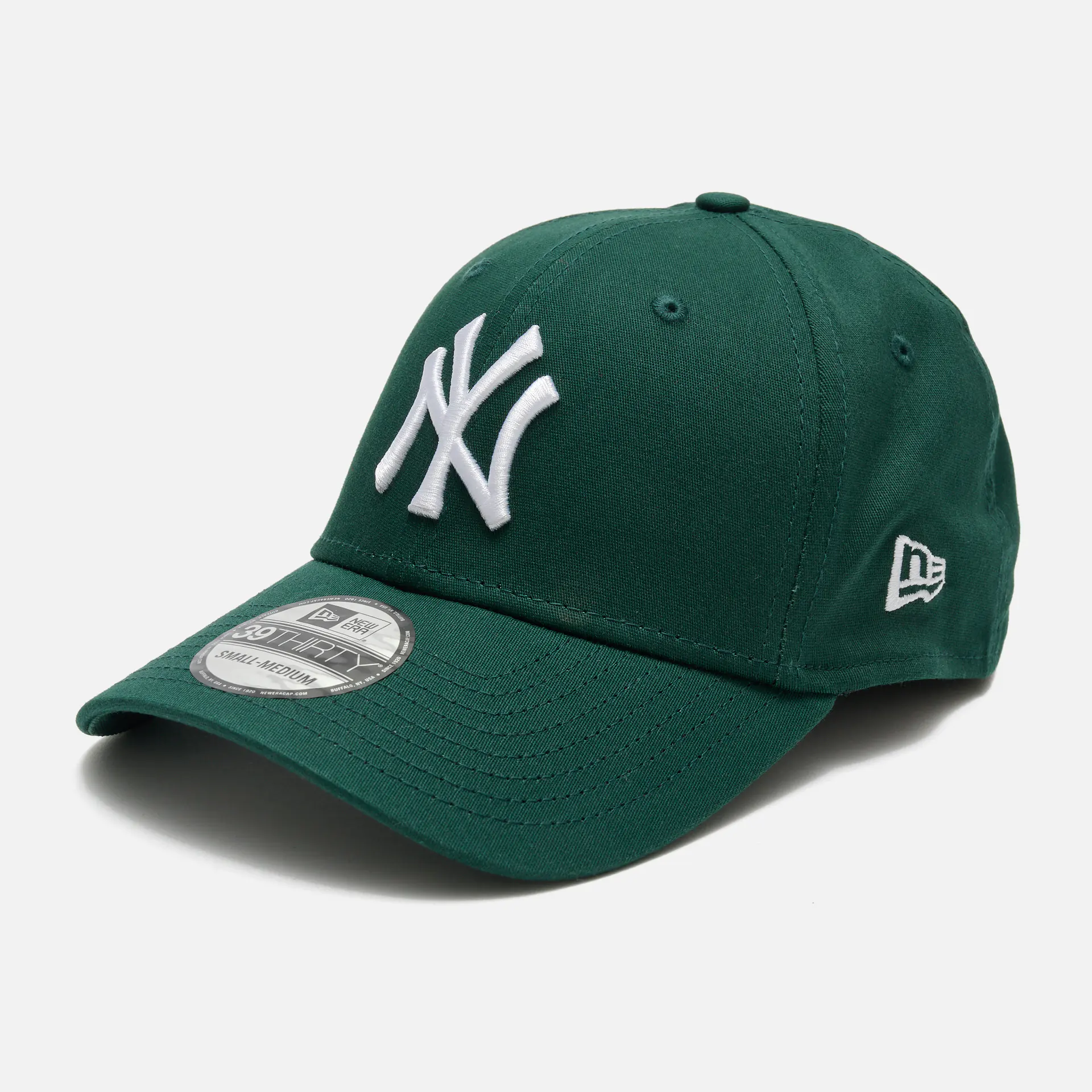 New Era MLB NY Yankees League Essential 39Thirty Stretch Fit Cap Dark Green/White