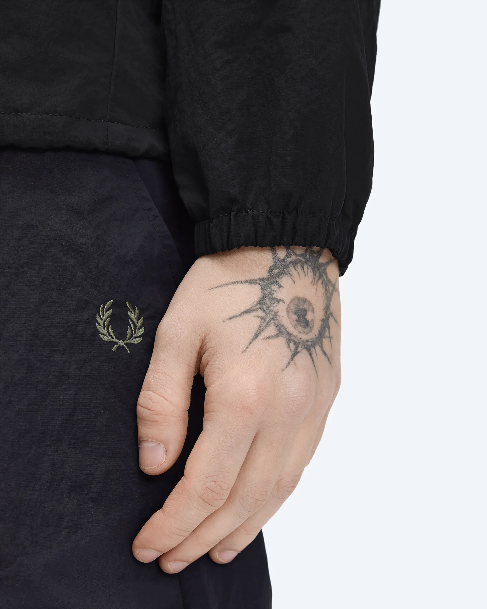 Oversized Hooded Shell Jacket Black