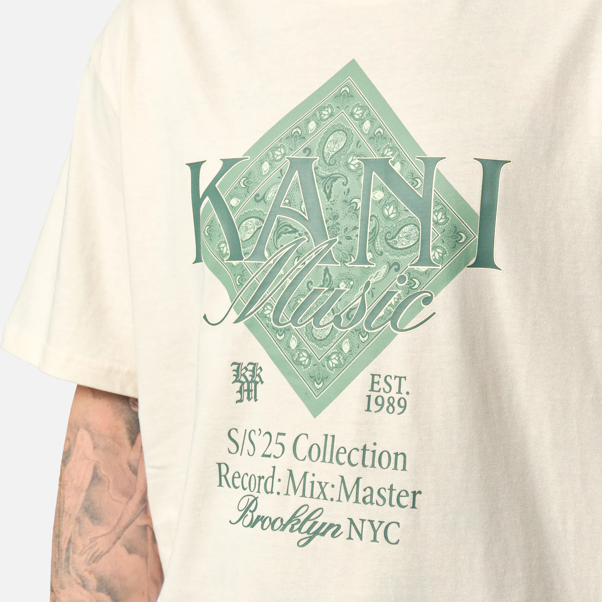 Karl Kani Music Paisley Print T-Shirt White