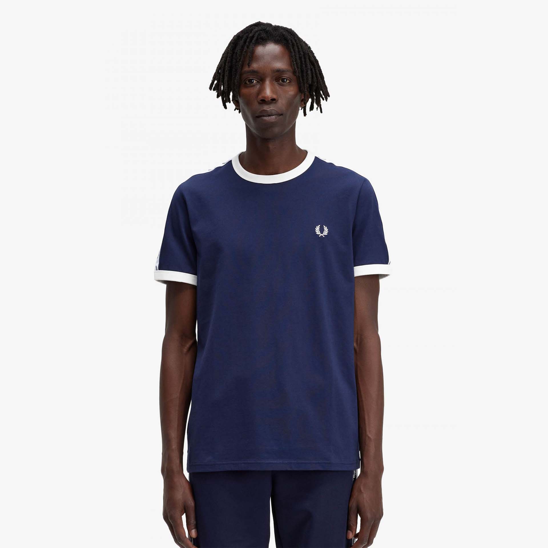 Fred Perry Taped Ringer T-Shirt Carbon Blue