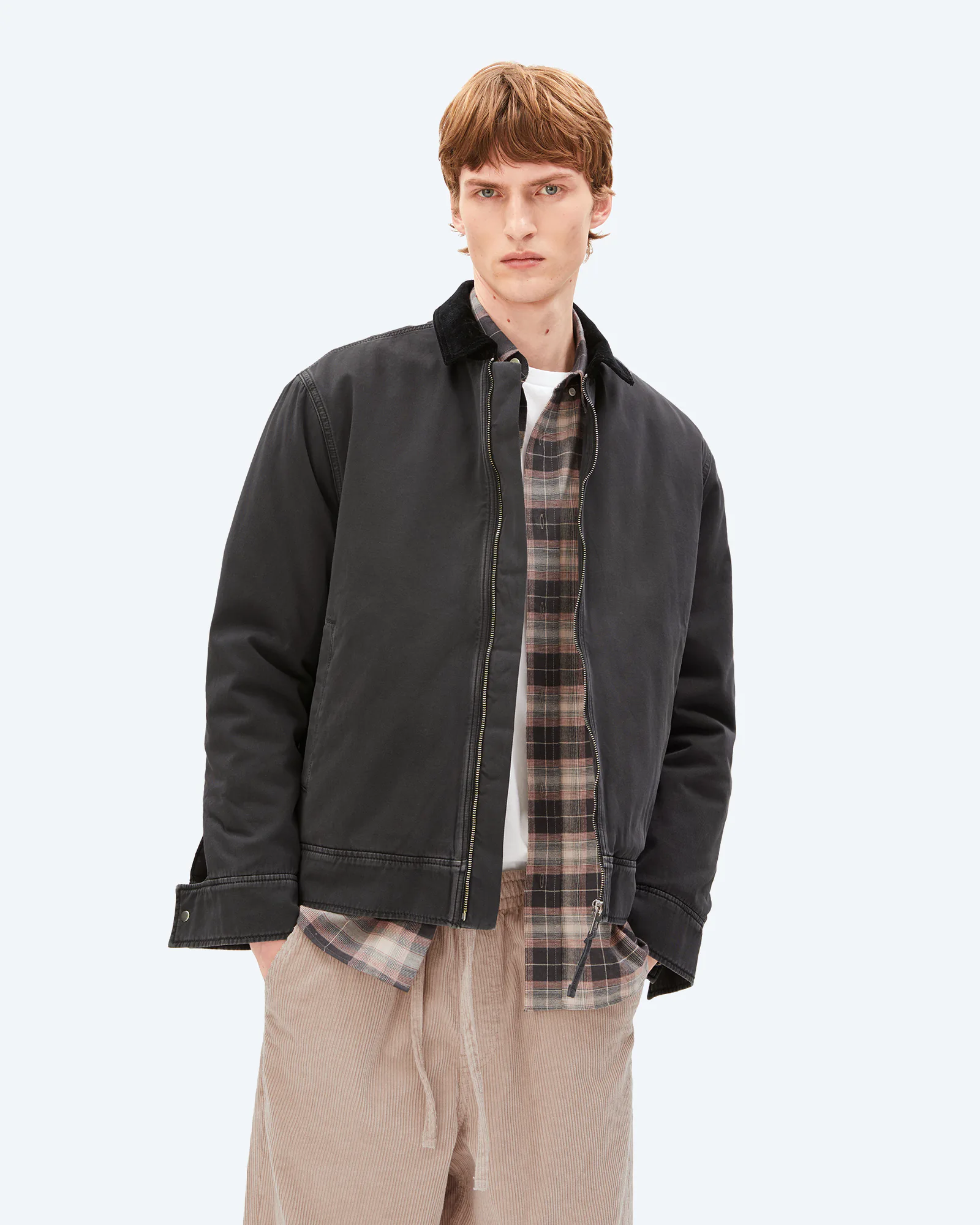 Padded Cotton Jacket Dark Steel