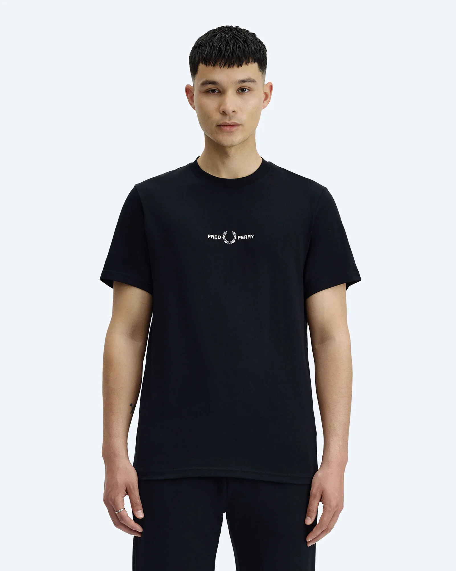 Fred Perry Embroidered T-Shirt Black