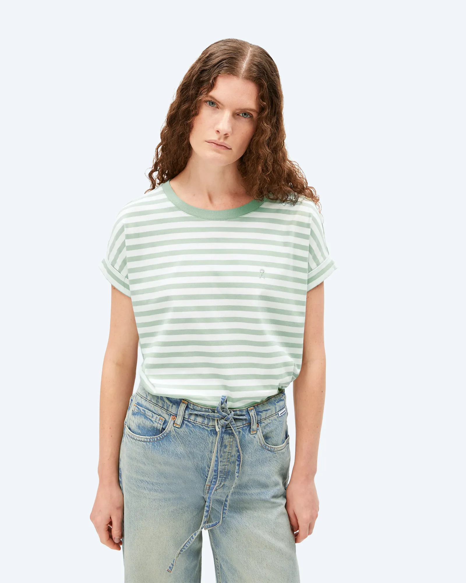 ARMEDANGELS IDAARA STRIPES T-Shirt White/Foam