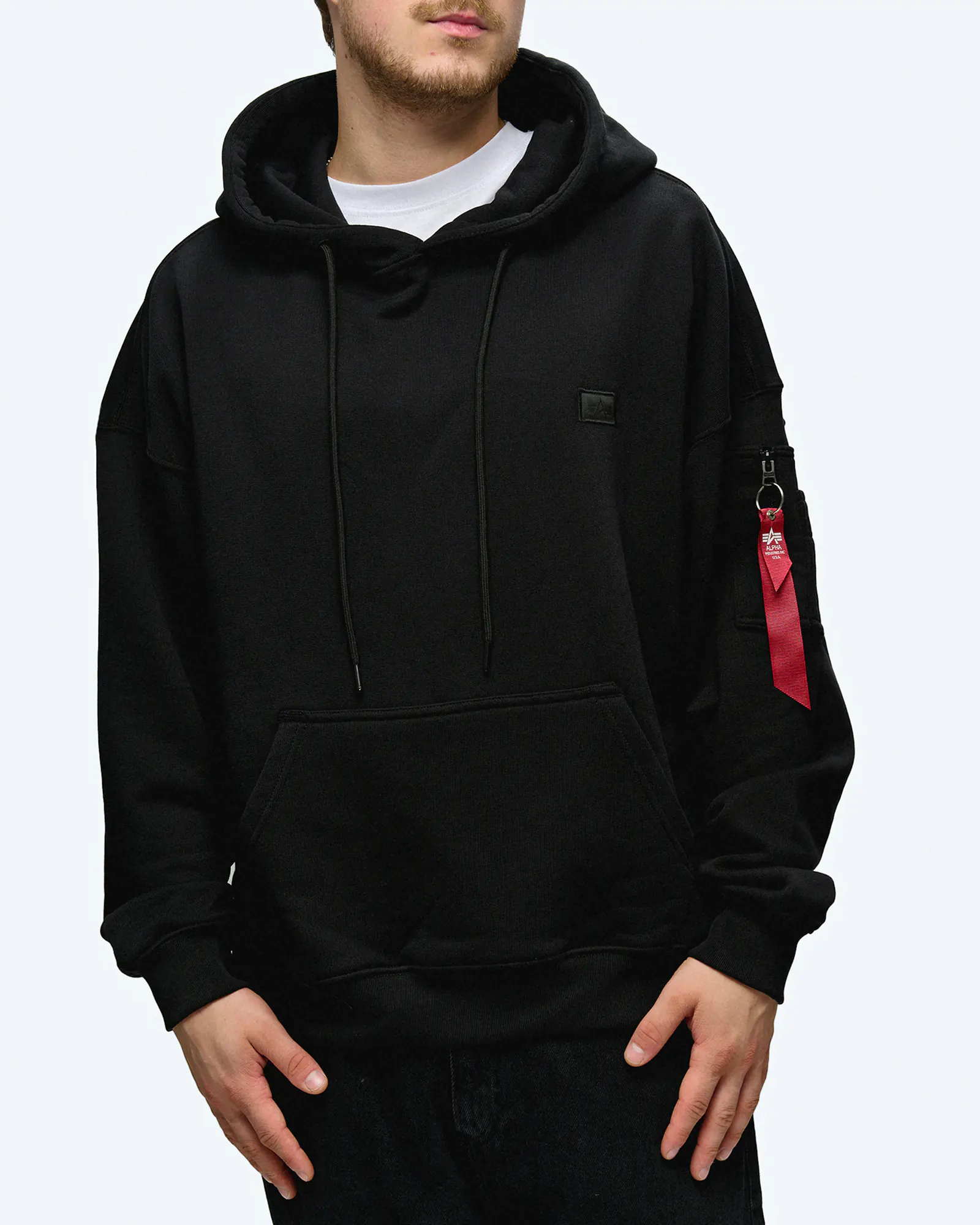 Alpha Industries Essentials RL Hoodie Black Alpha Industries Essentials RL Hoodie Black