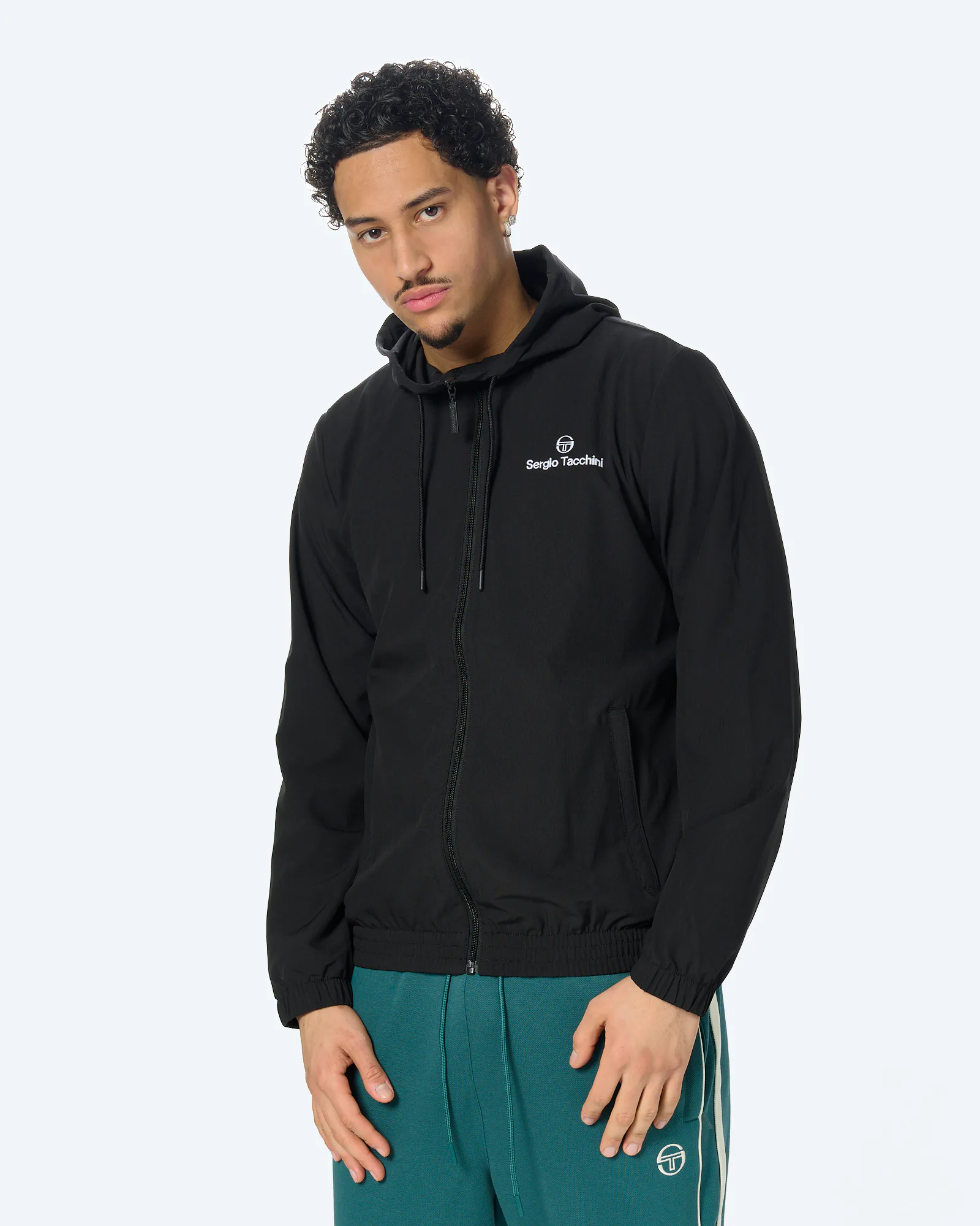 Sergio Tacchini Carson Ripstop Stretch Hoodie Tracktop Black