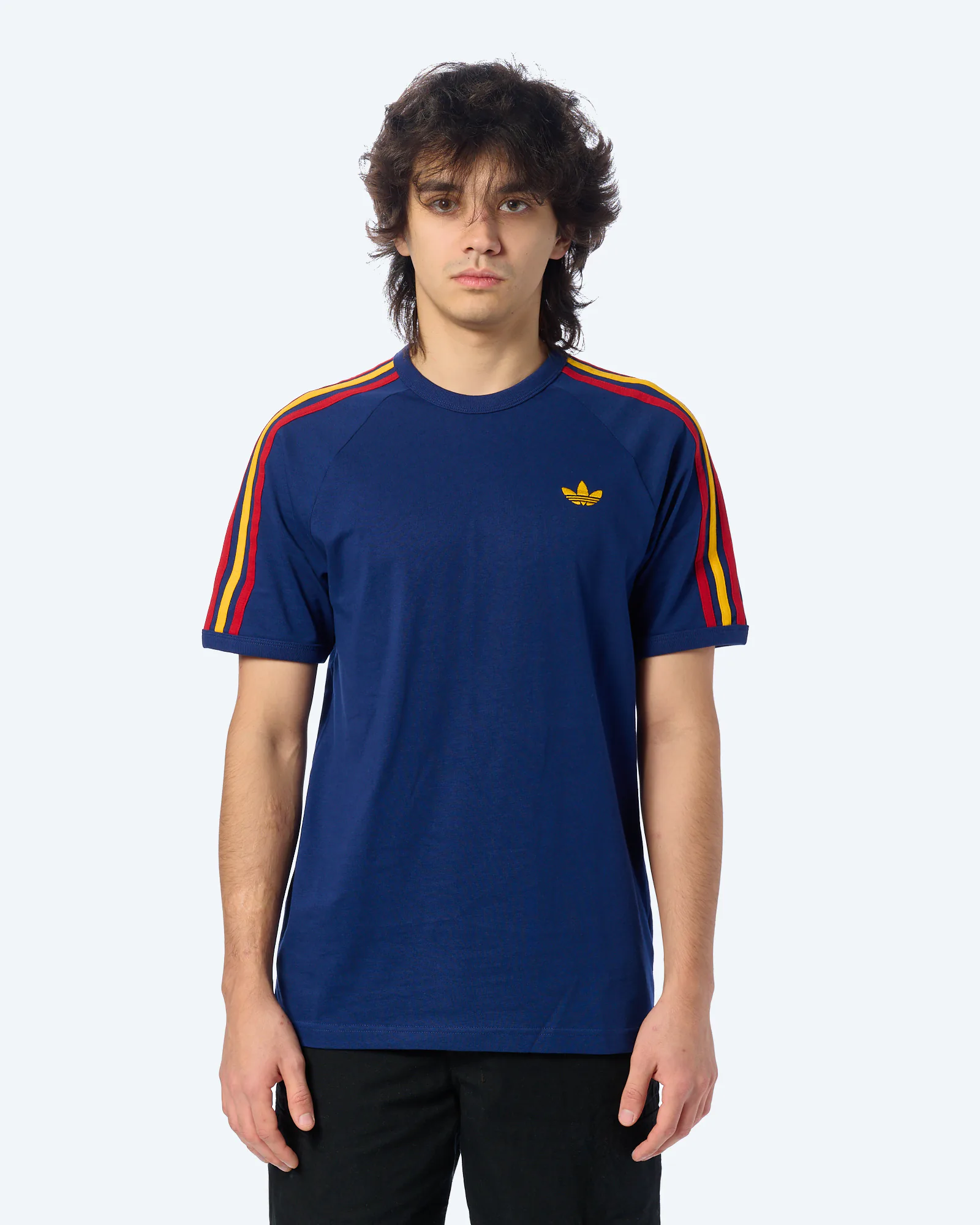 adidas Originals 3-Stripes T-Shirt Dark Blue/Crew Yellow/Power Blue