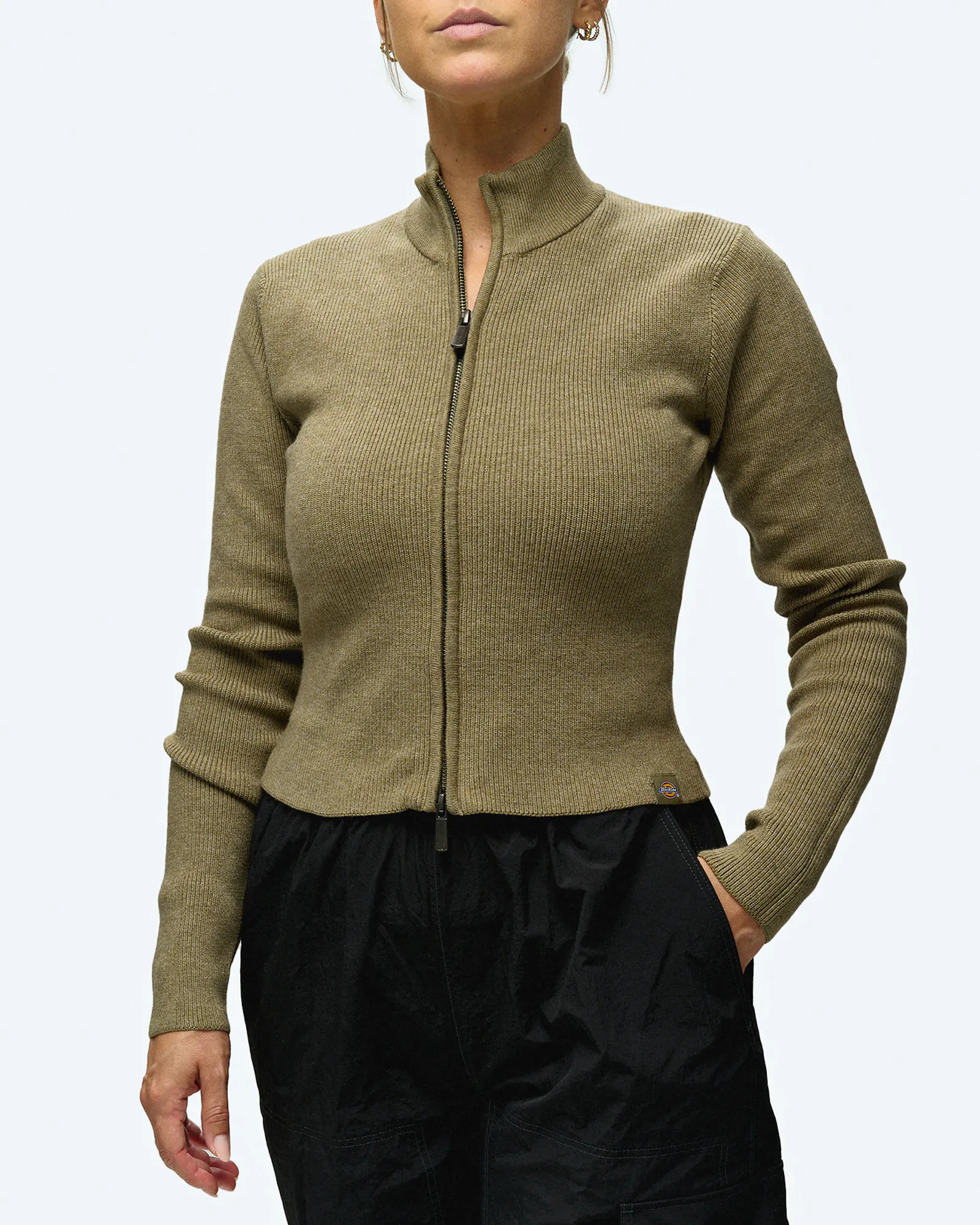 Dickies East Helena Rib Zip-Through Imperial Green Dickies East Helena Rib Zip-Through Imperial Green