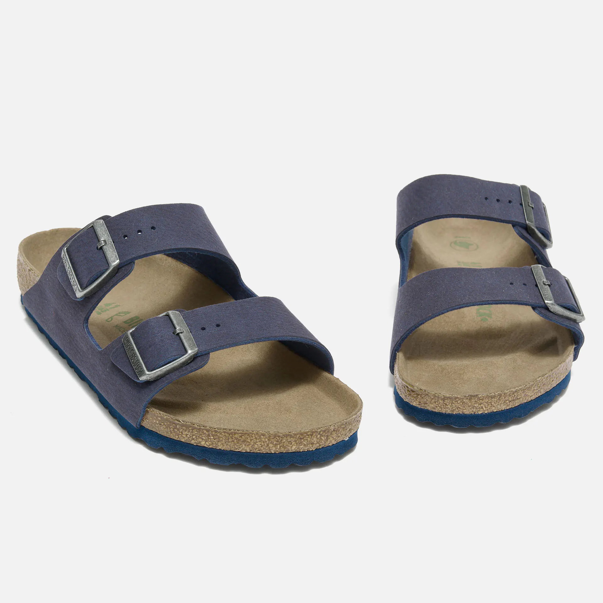 Birkenstock Arizona SYN Sandals Desert Dust/Indigo Blue Vegan