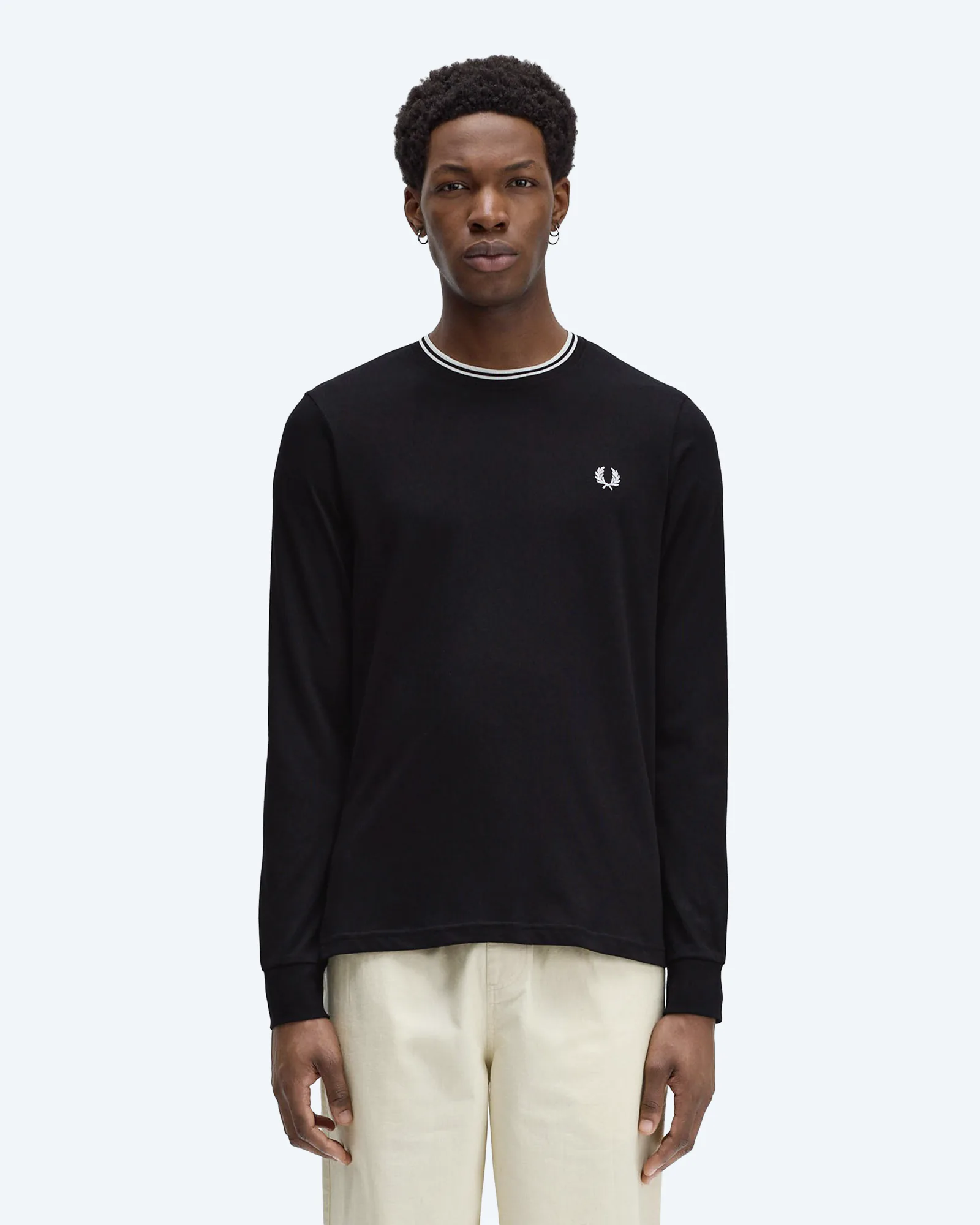 Fred Perry Twin Tipped Longsleeve Black