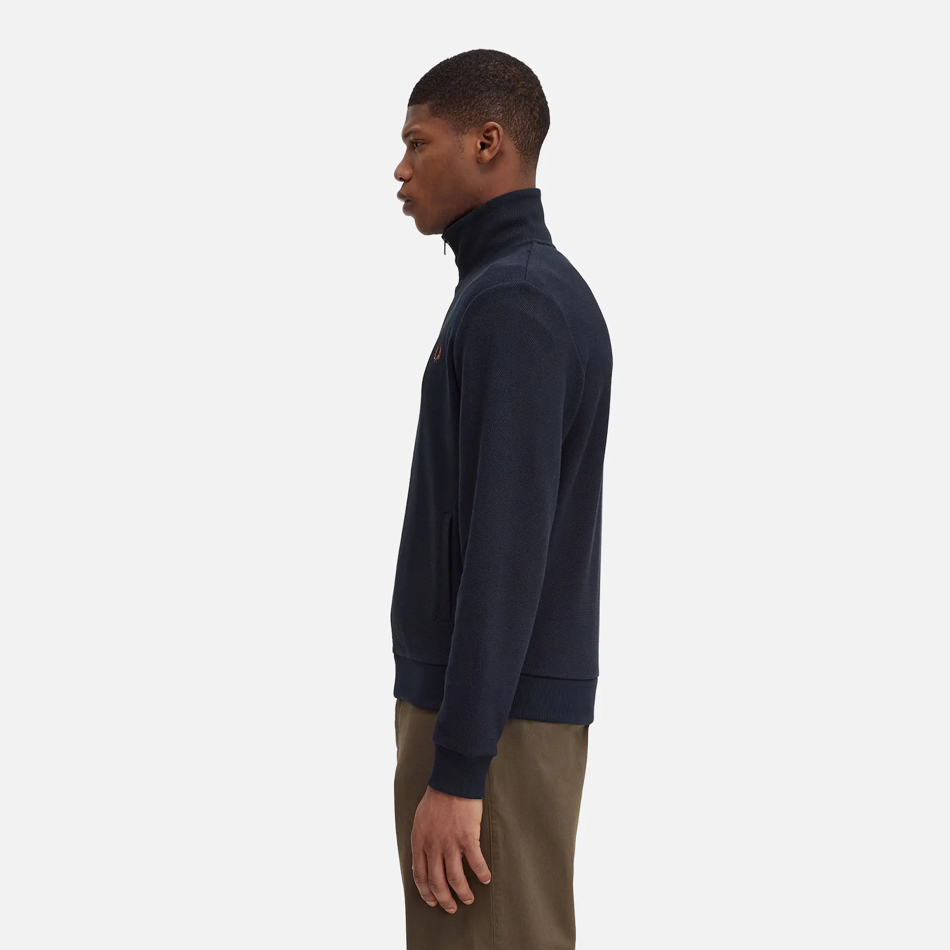 Fred Perry Laurel  Wreath Sleeve Track Jacket Navy