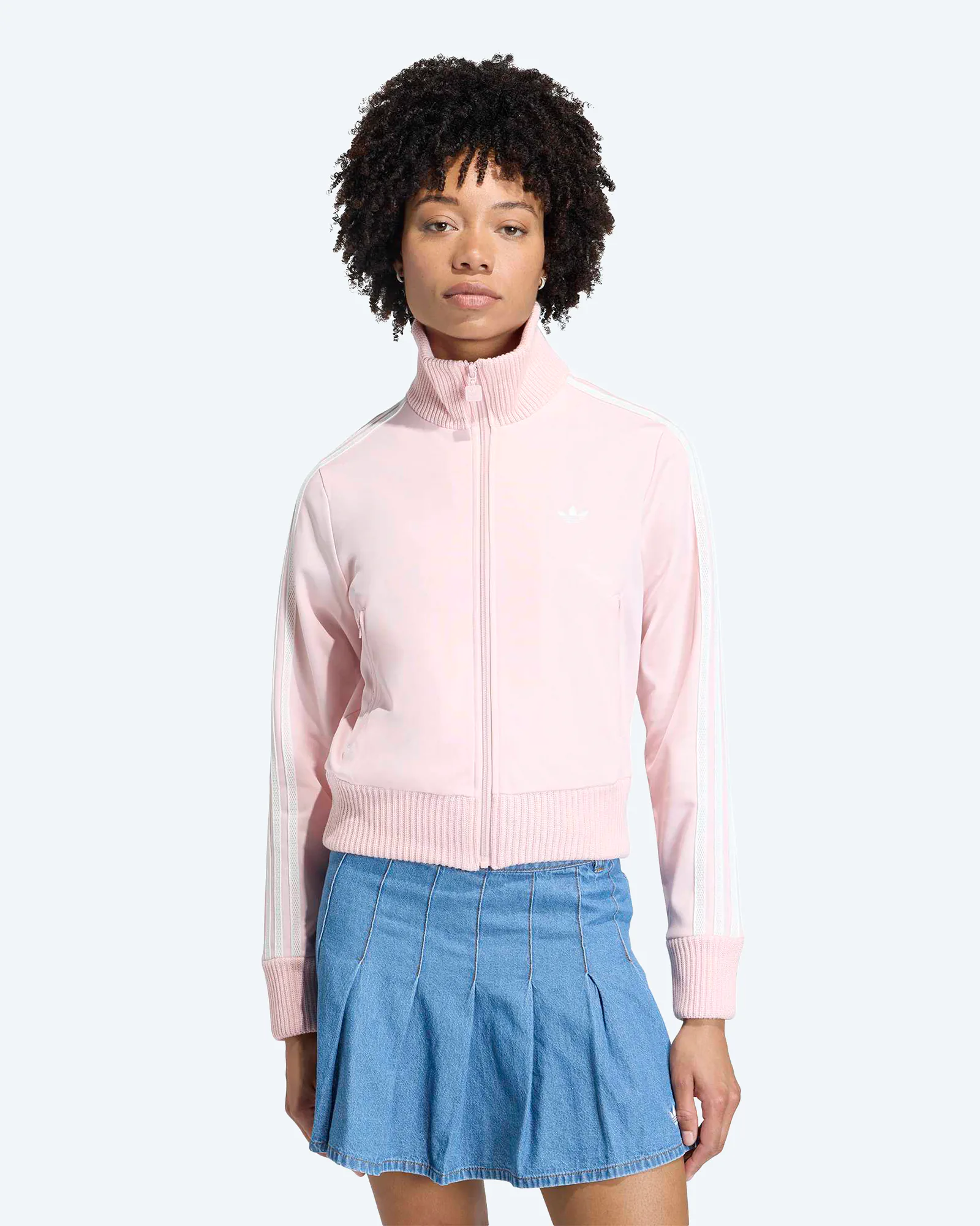 Firebird Knitted Track Top Sandy Pink