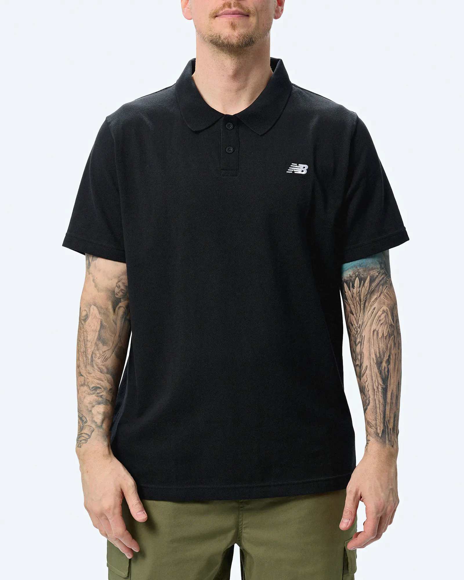 New Balance Cotton Pique Polo Shirt Black New Balance Cotton Pique Polo Shirt Black