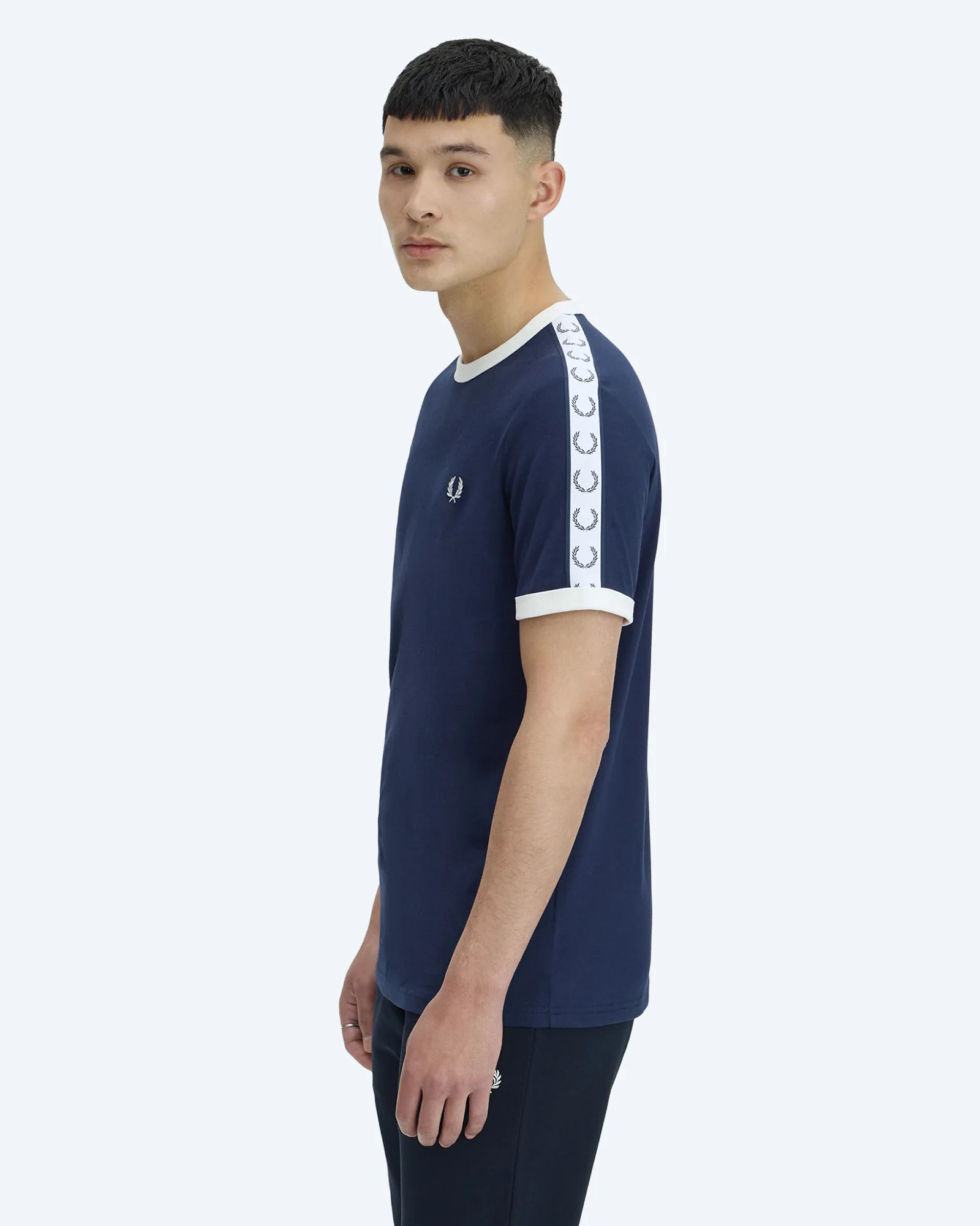 Fred Perry Taped Ringer T-Shirt Carbon Blue