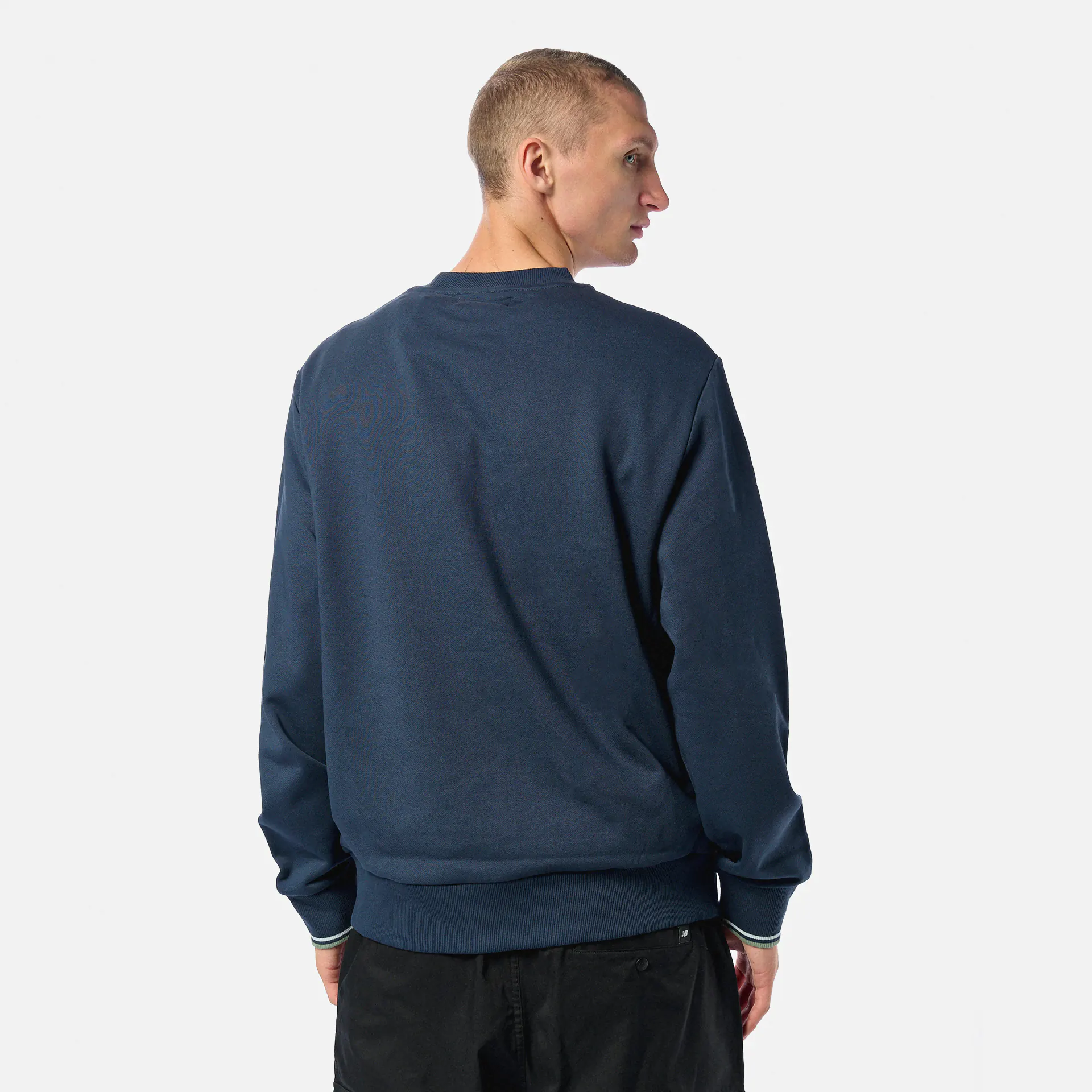 Fred Perry Crew Neck Sweatshirt Dark Airforce/Light Ice/Bayleaf
