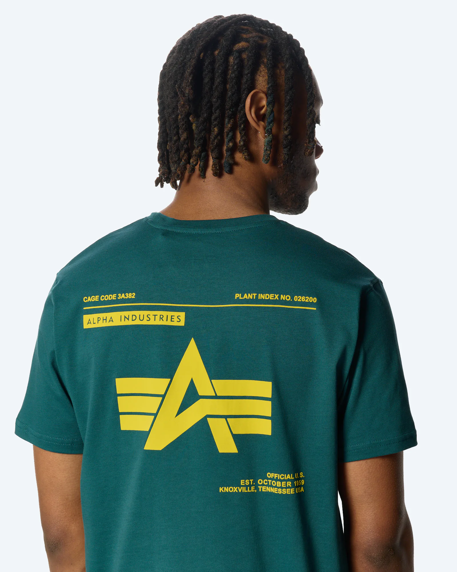 Alpha Industries Basic Label Backprint T-Shirt Deep Petrol