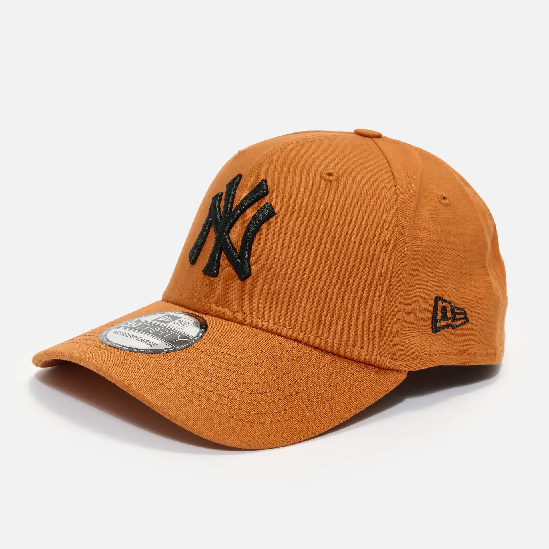 New Era MLB NY Yankees League Essentail 39Thirty Stretch Fit Cap Medium Brown/Black