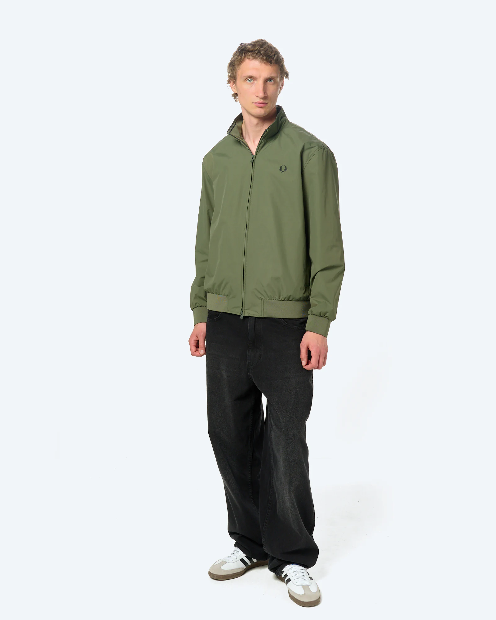 Fred Perry Brentham Jacket Laurel Wreath Green