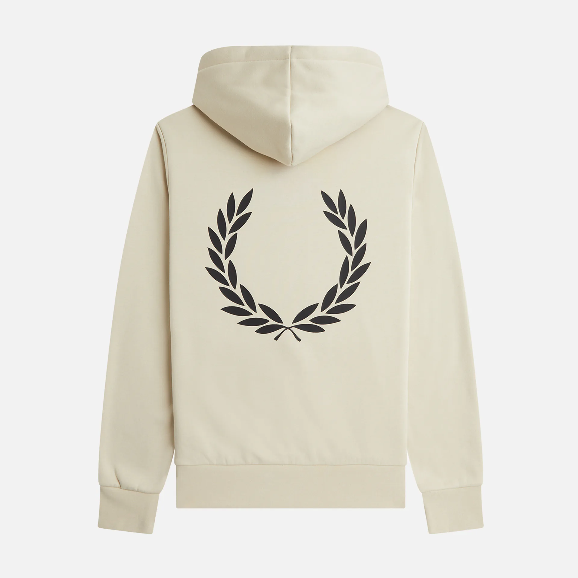 Fred Perry Front Back Graphic Hoodie Oatmeal