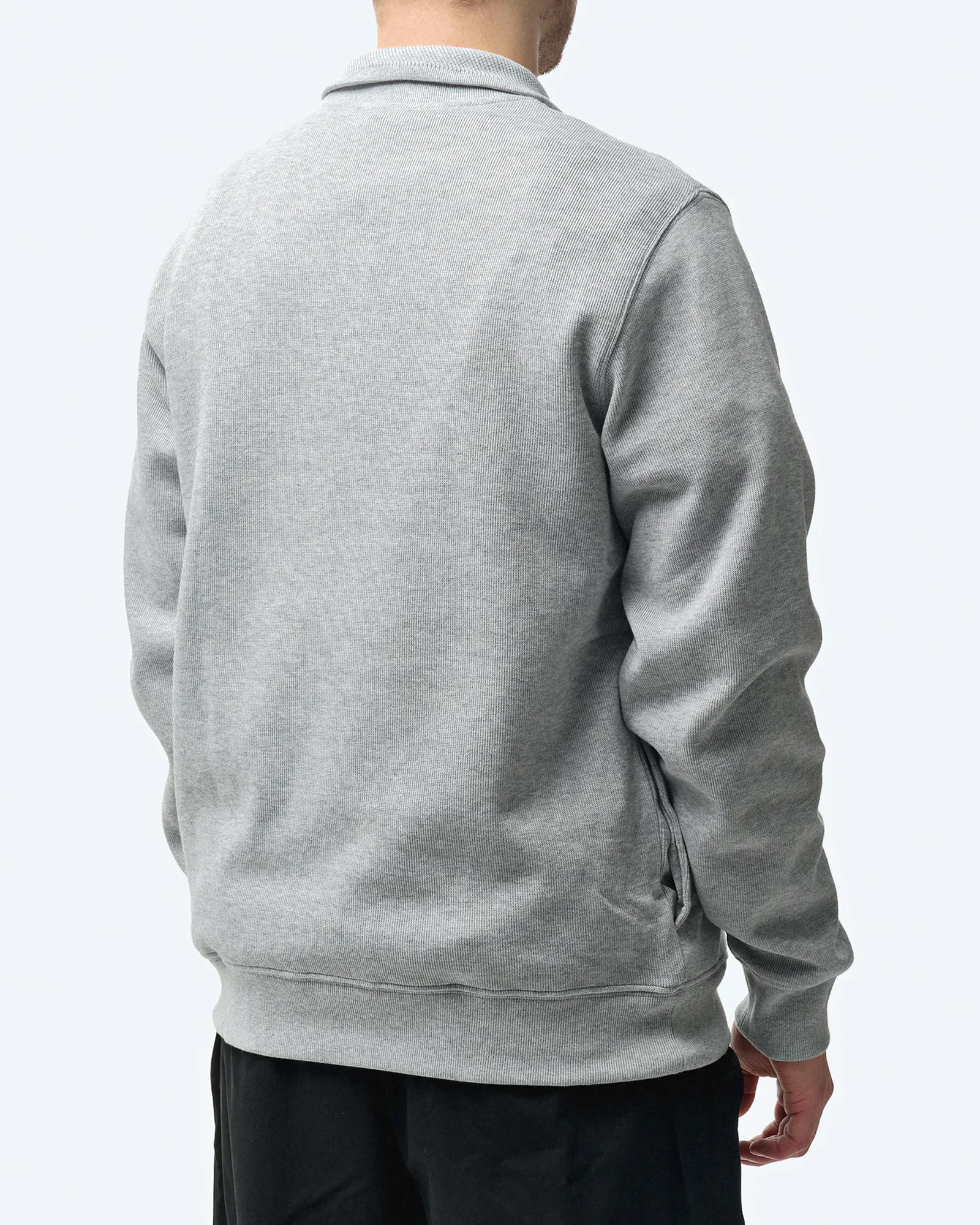 Lacoste Stand-Up Collar Cotton Half-Zip Pullover Silver Chine Lacoste Stand-Up Collar Cotton Half-Zip Pullover Silver Chine