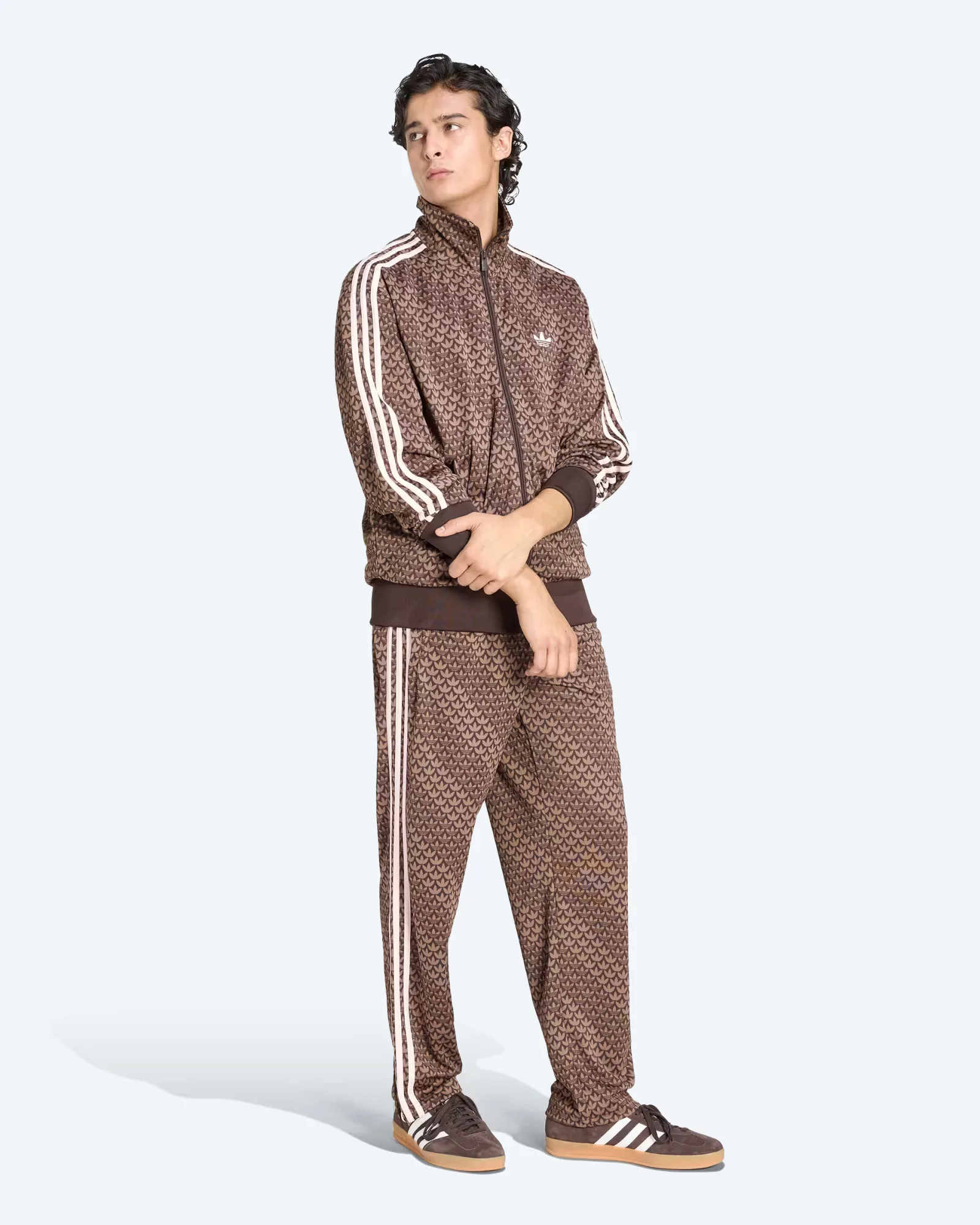 adidas Originals Firebird Loose Monogram Track Top Aurora Coffee/Earth Strata