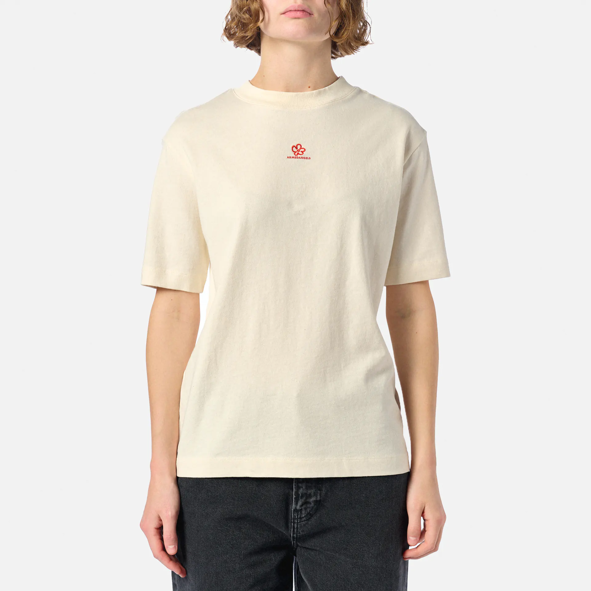 ARMEDANGELS TARJAA BACK FLOWAA T-Shirt Undyed