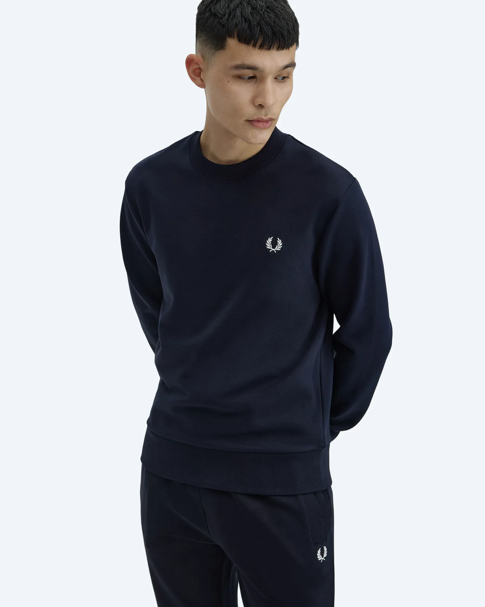 Fred Perry Crew Neck Sweatshirt Navy