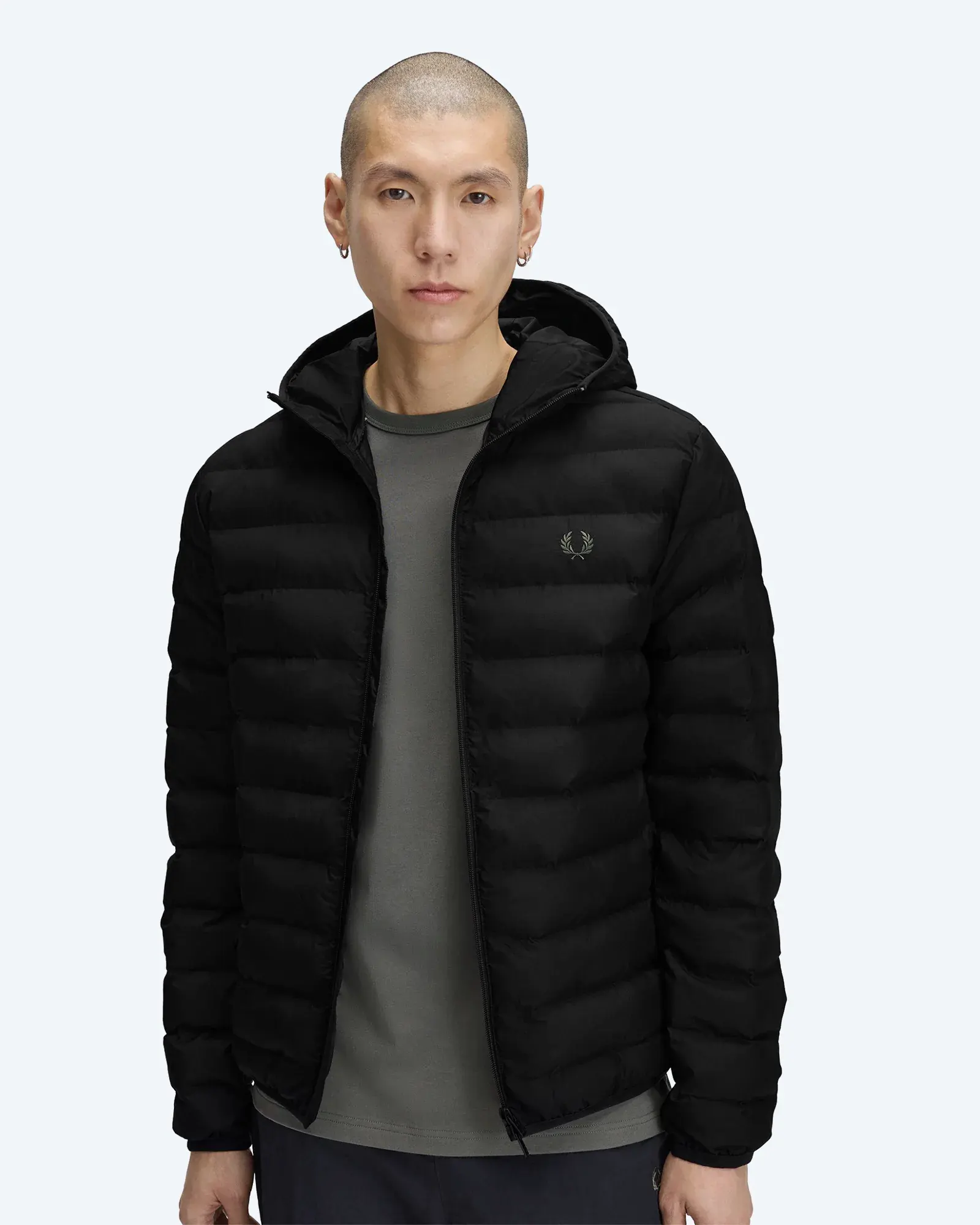 Hooded Insulated Jacket Black