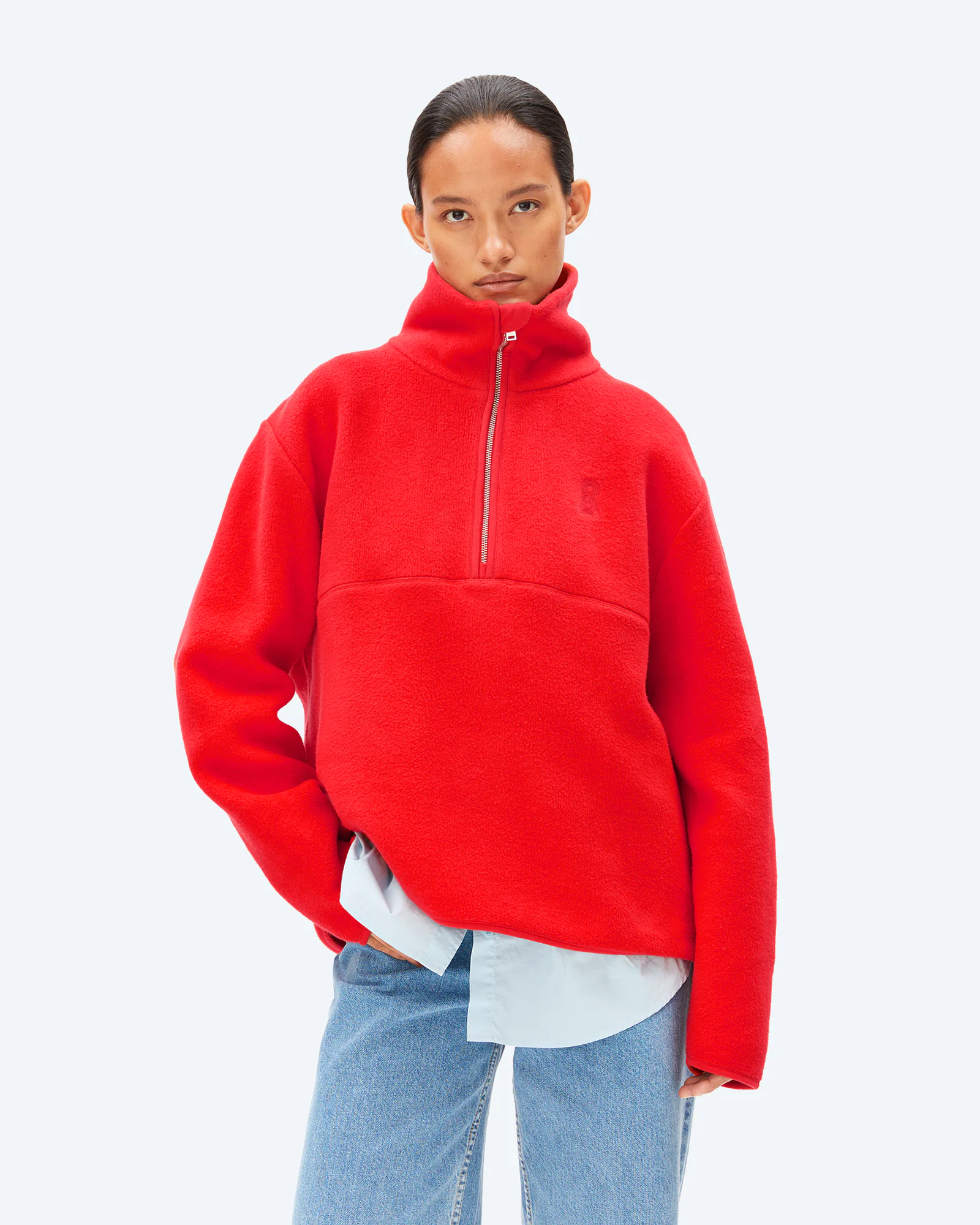 ARMEDANGELS HAARLEENAA COTTON FLEECE Sweatshirt Mars Red