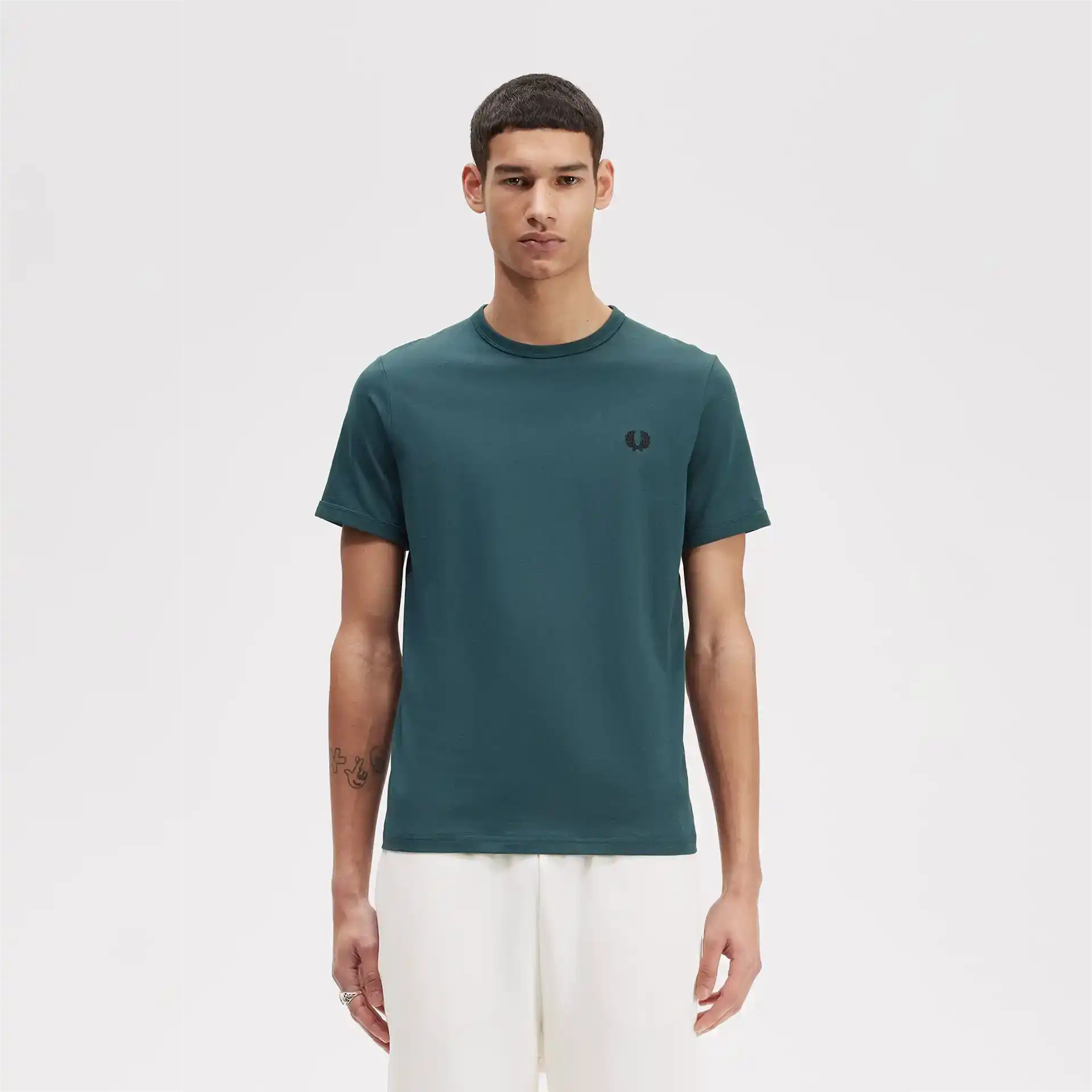 Fred Perry Ringer T-Shirt Petrol Blue