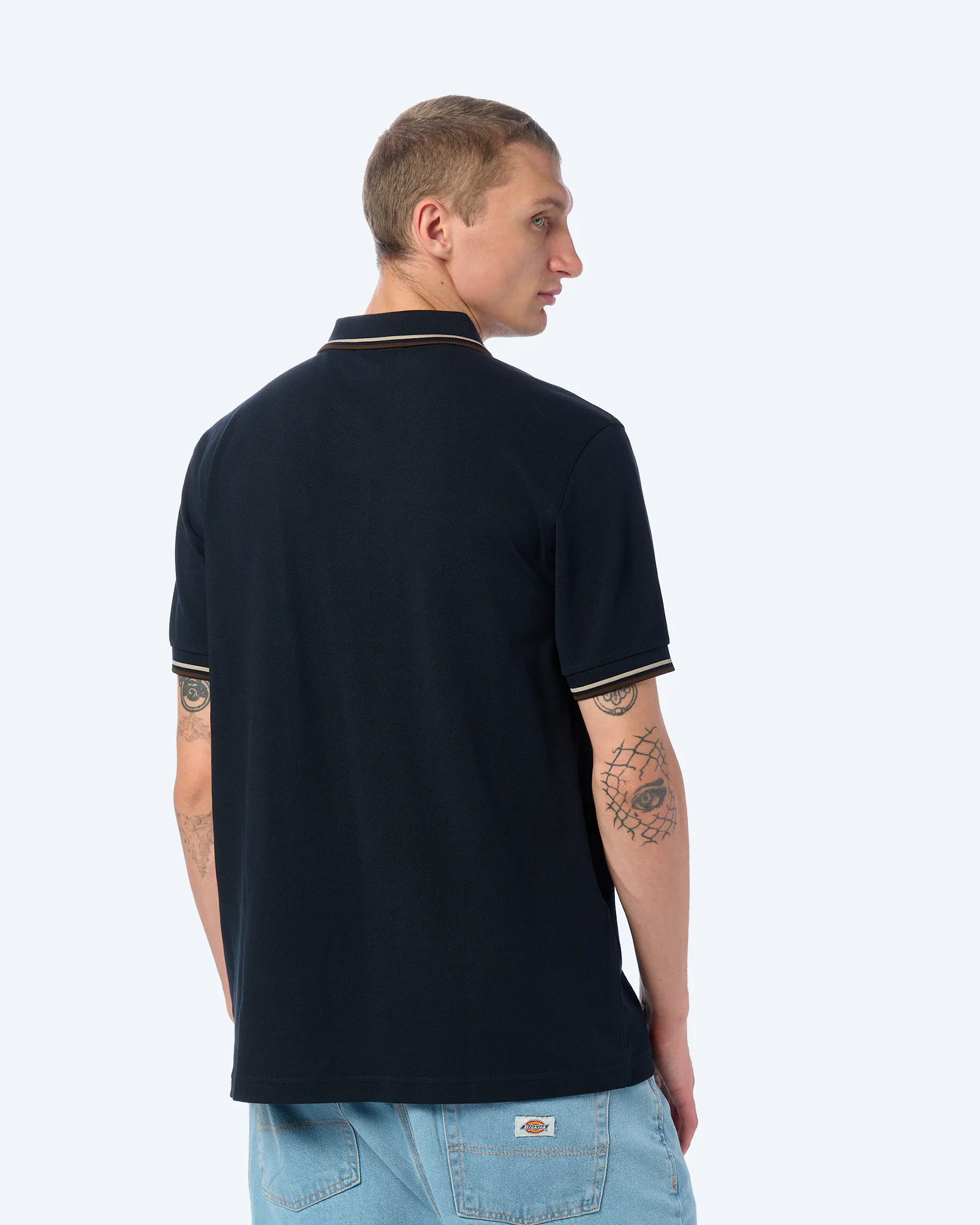 Fred Perry Twin Tipped Polo Shirt Navy/Warm Oat/Burnt Tobacco Fred Perry Twin Tipped Polo Shirt Navy/Warm Oat/Burnt Tobacco