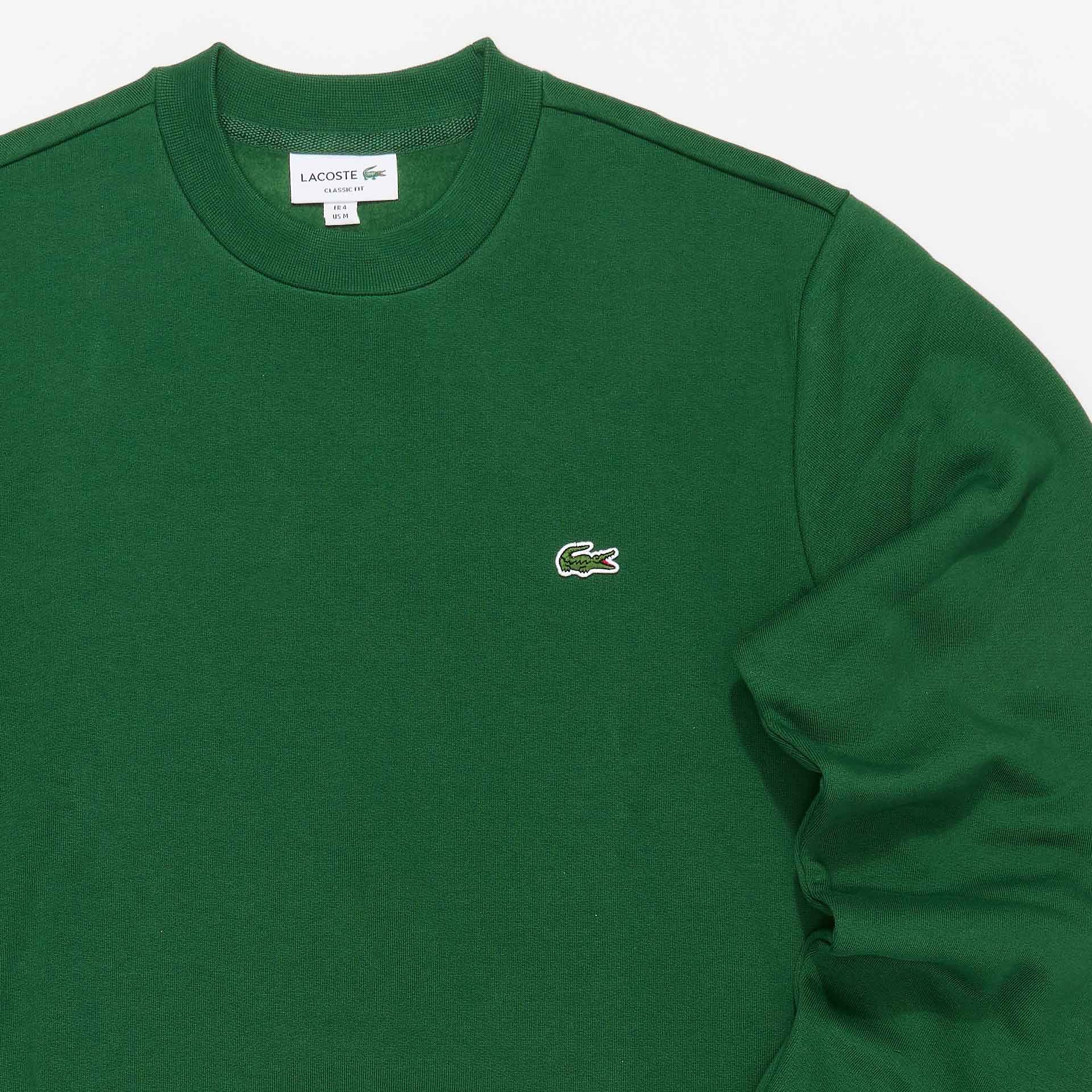 Lacoste Organic Brushed Cotton Pullover Green