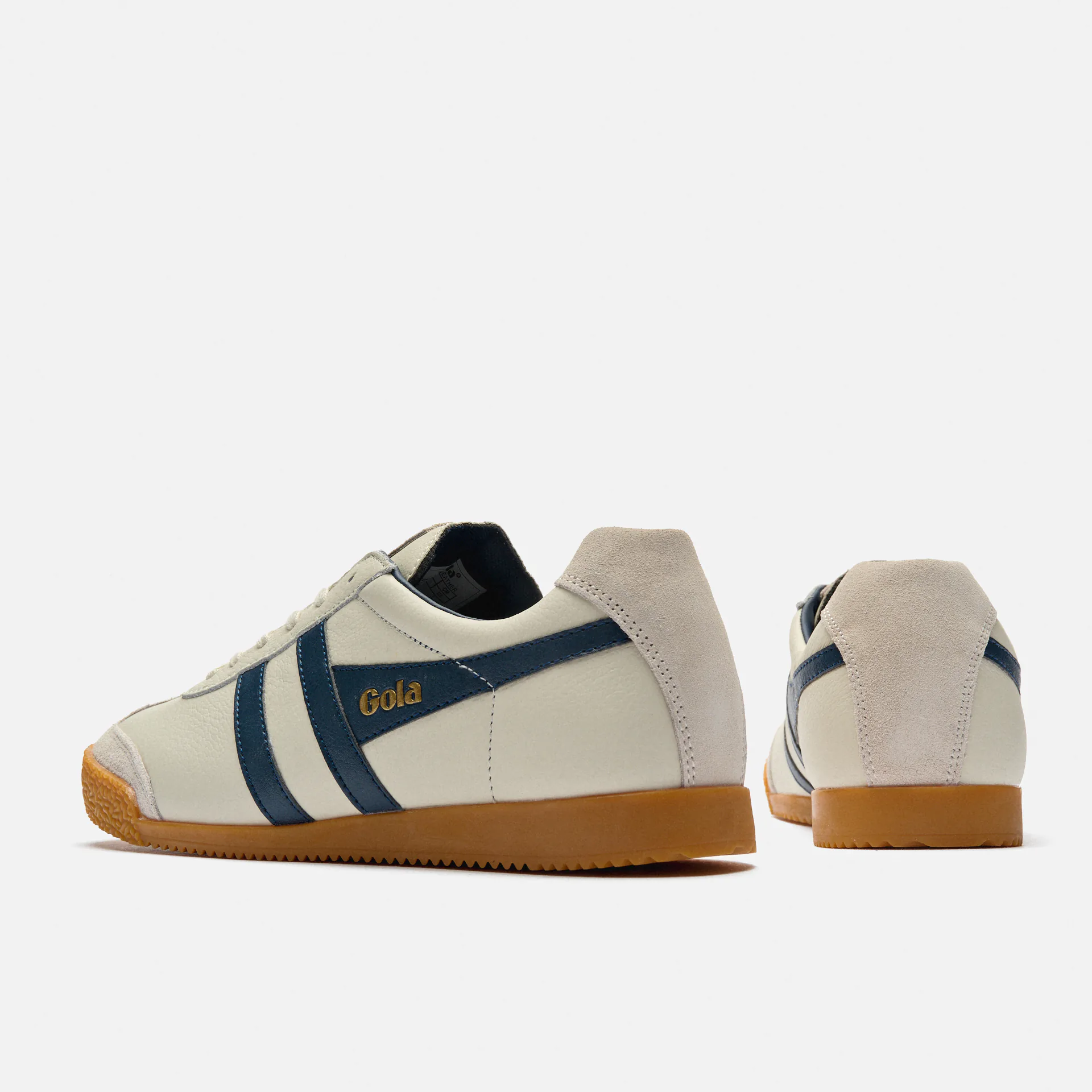 Gola Harrier Leather Sneaker Off White/Navy/Navy