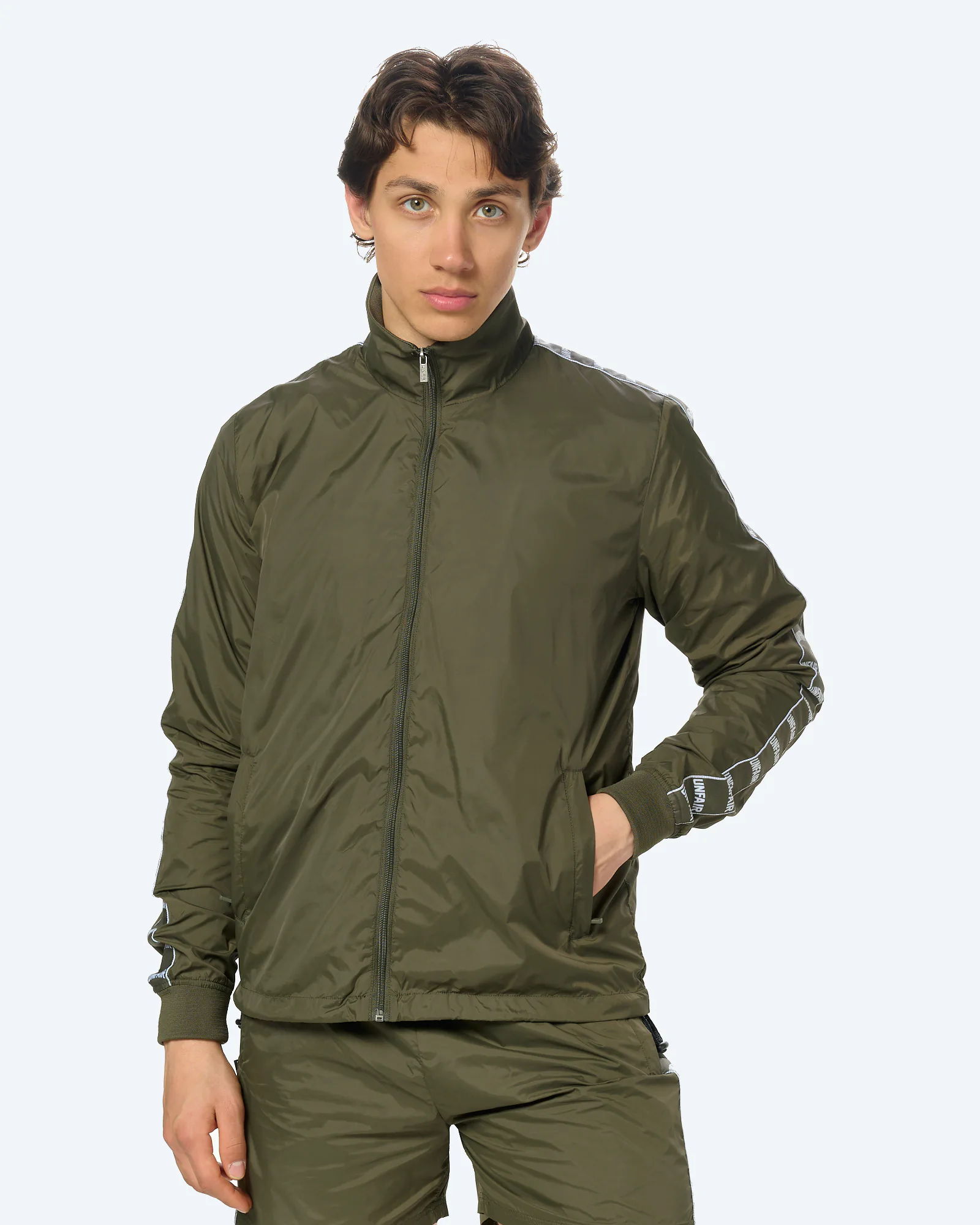 Unfair Athletics Curved Tape Tracktop Olive
